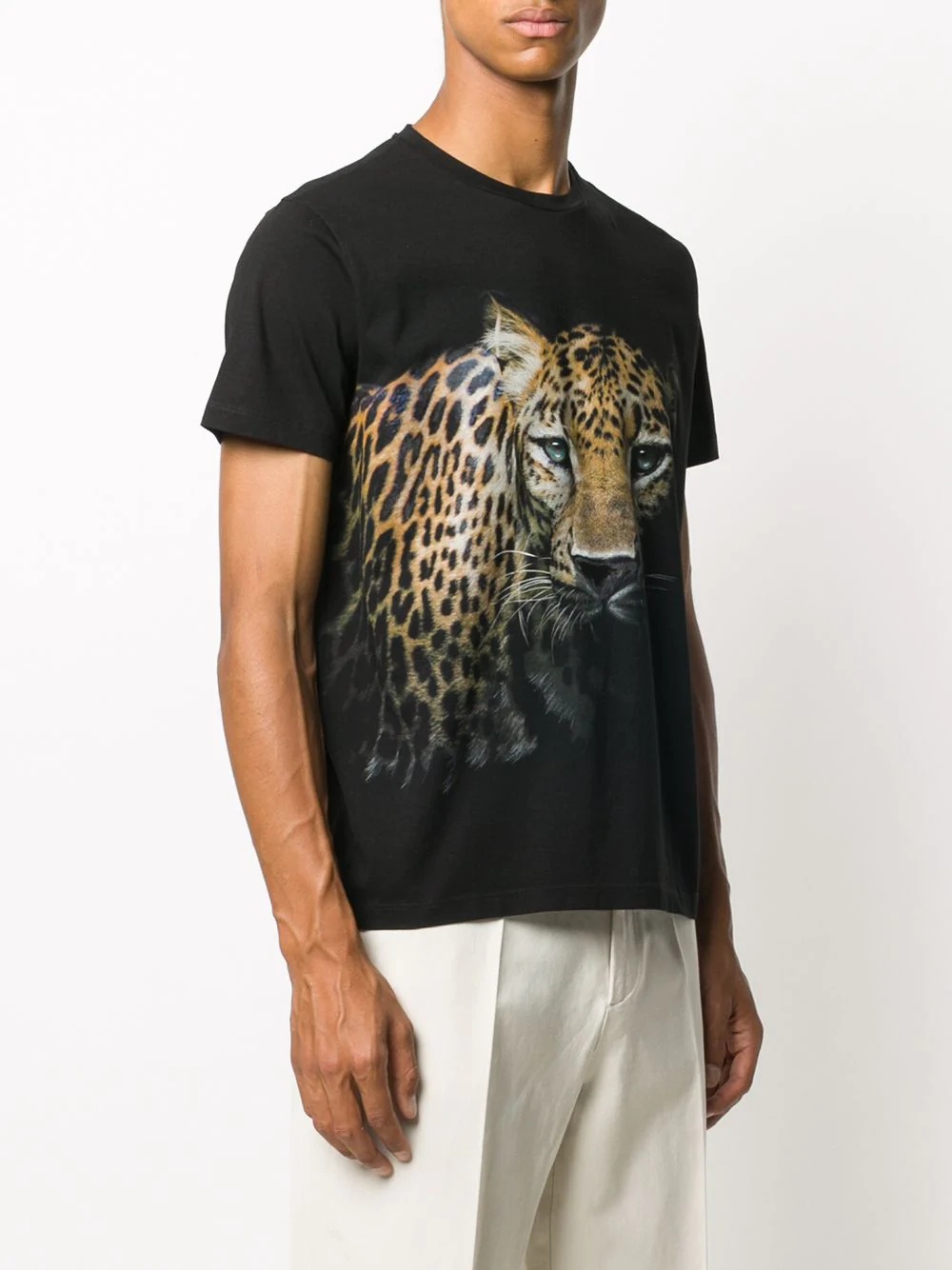 leopard-print cotton T-shirt - 3