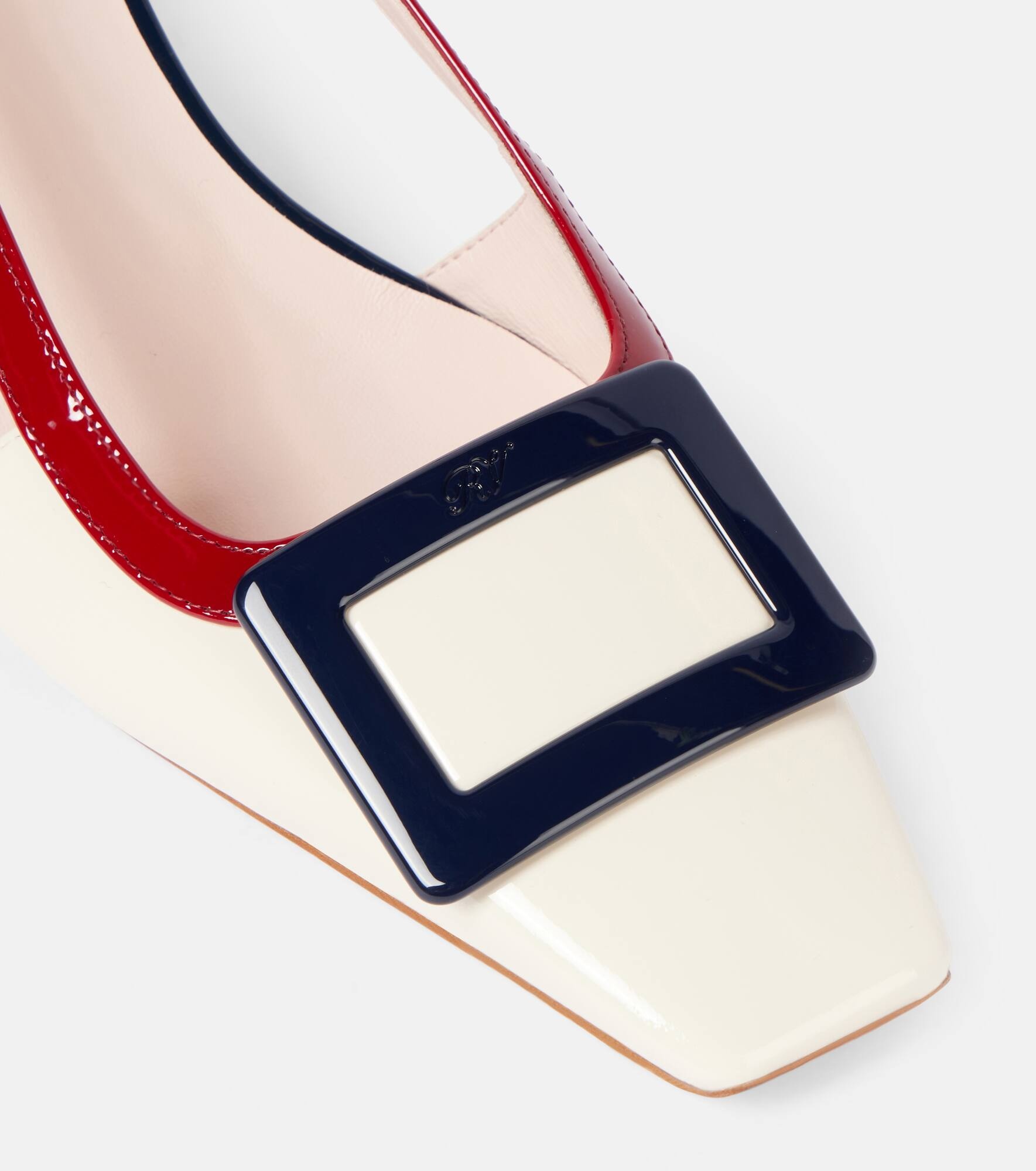Belle Vivier 45 patent leather slingback pumps - 5