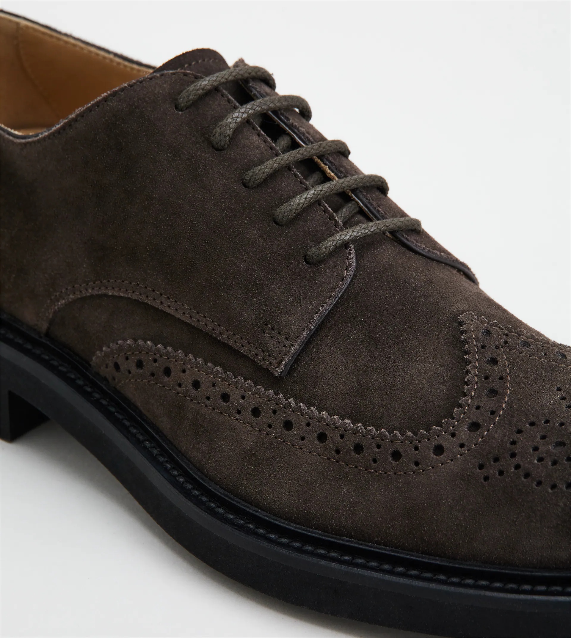 LACE-UPS IN SUEDE - BROWN - 6