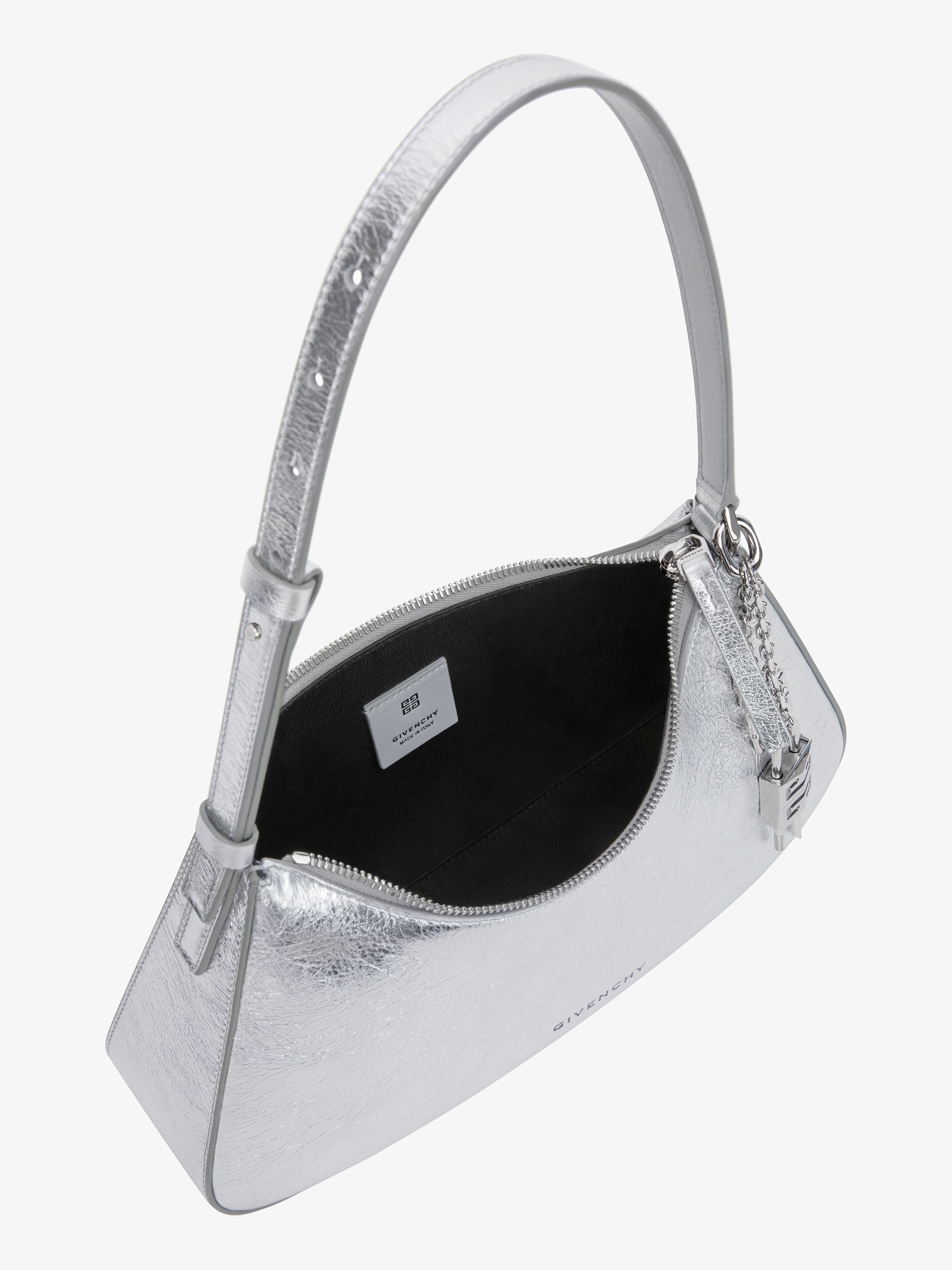 Givenchy SMALL LUCKY LOCK BAG IN LAMINATED LEATHER | REVERSIBLE