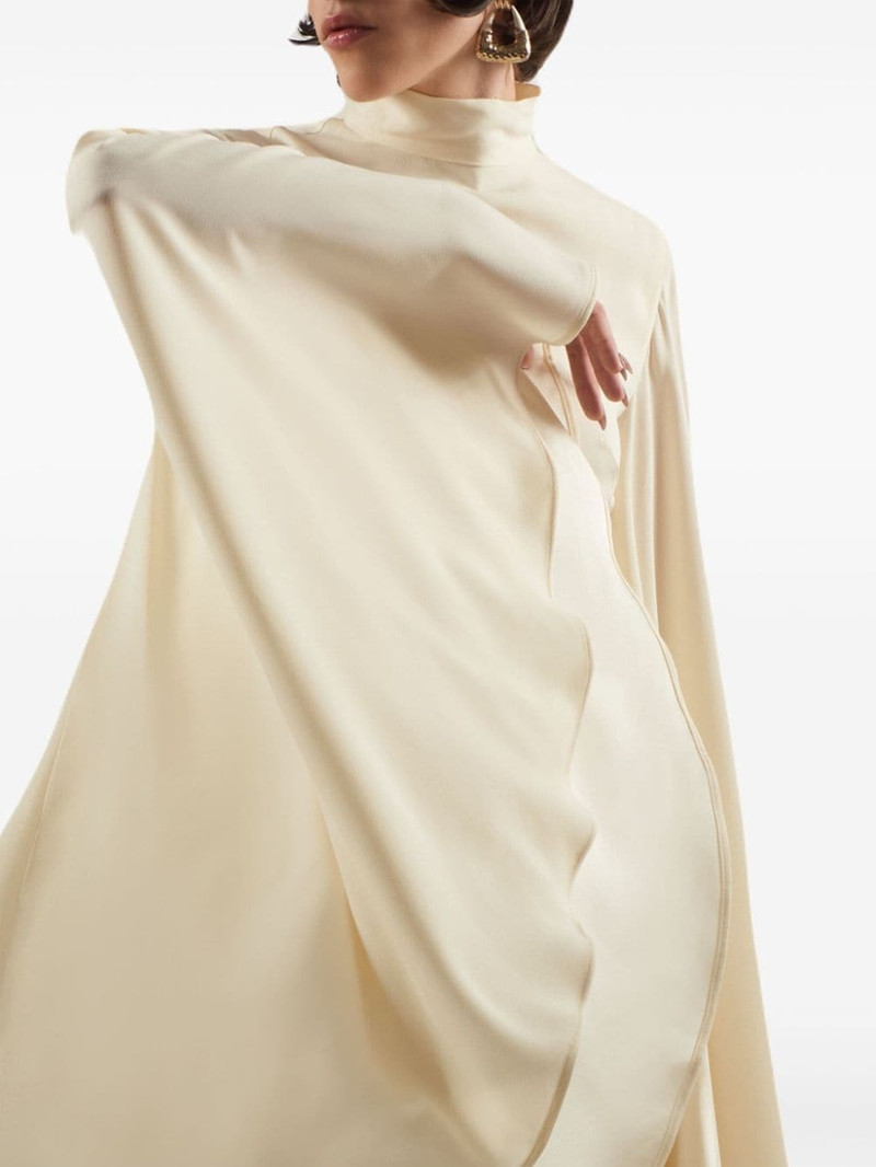 Mina draped-detail gown 3