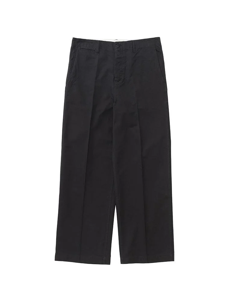 EX WIDE CHINO PANTS BLACK - 1