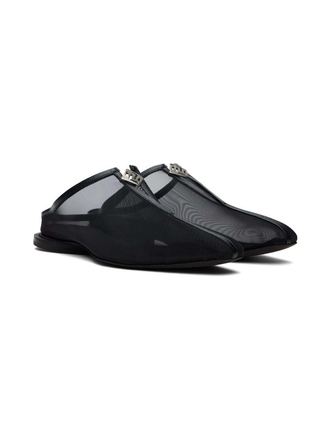 Black Jamal Slit Slippers - 4