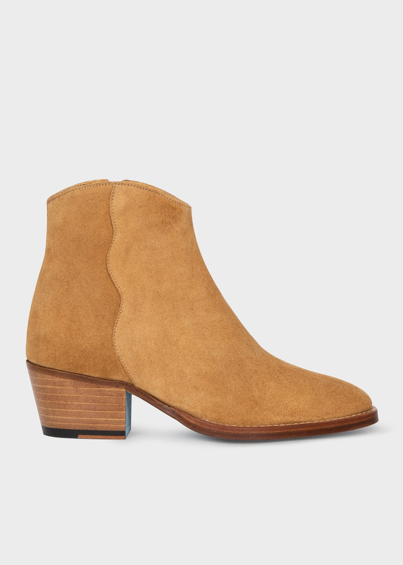 Suede 'Austin' Boots With 'Swirl' Stitch 1