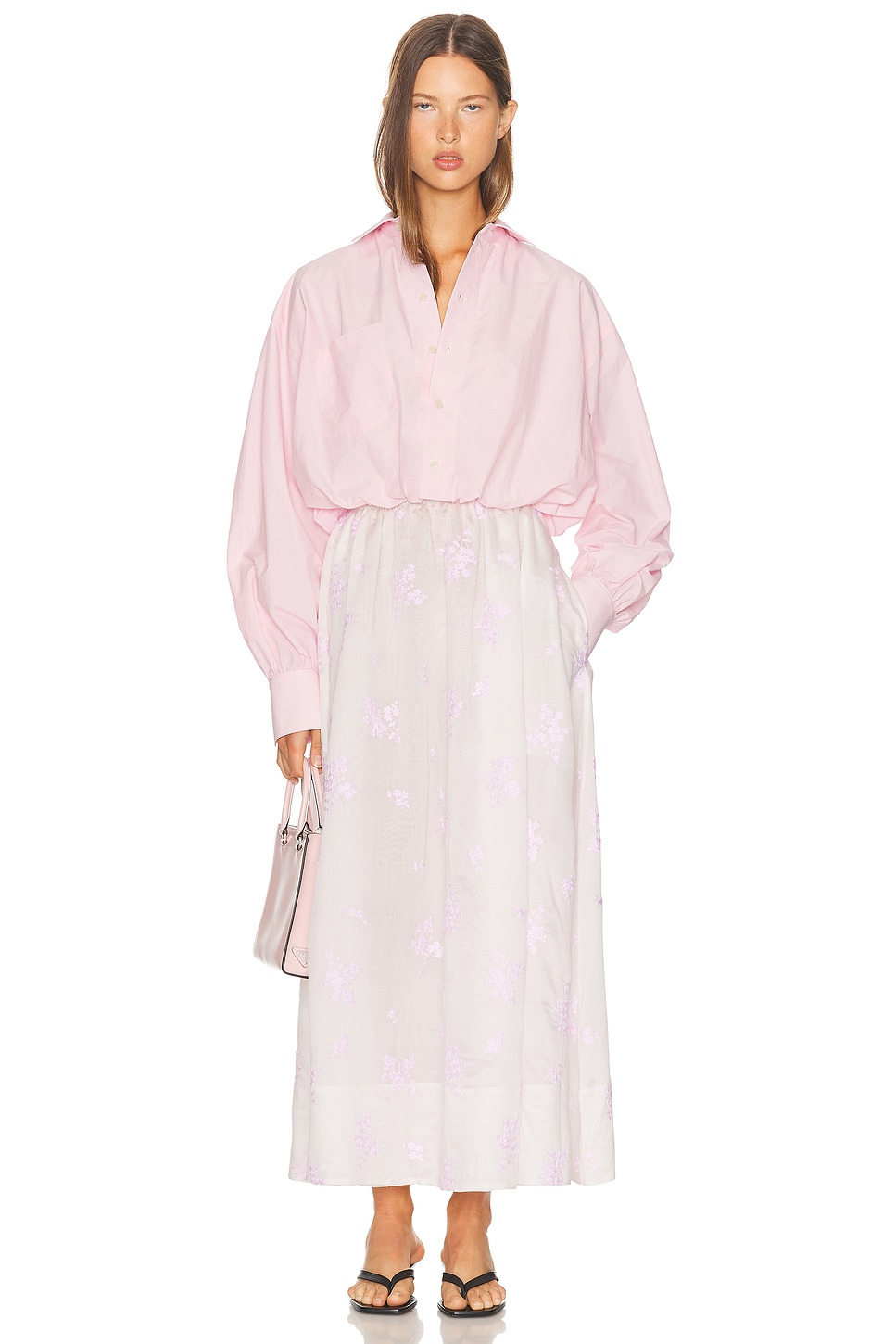 Midday Skirt in Cherry Blossom Embroidery - 5