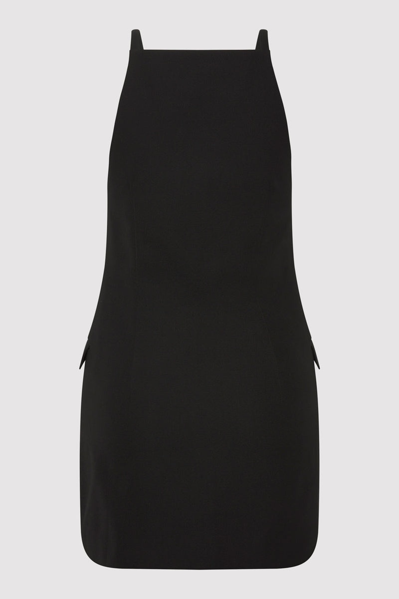 Hybrid Tailored Mini Dress - Black - 7