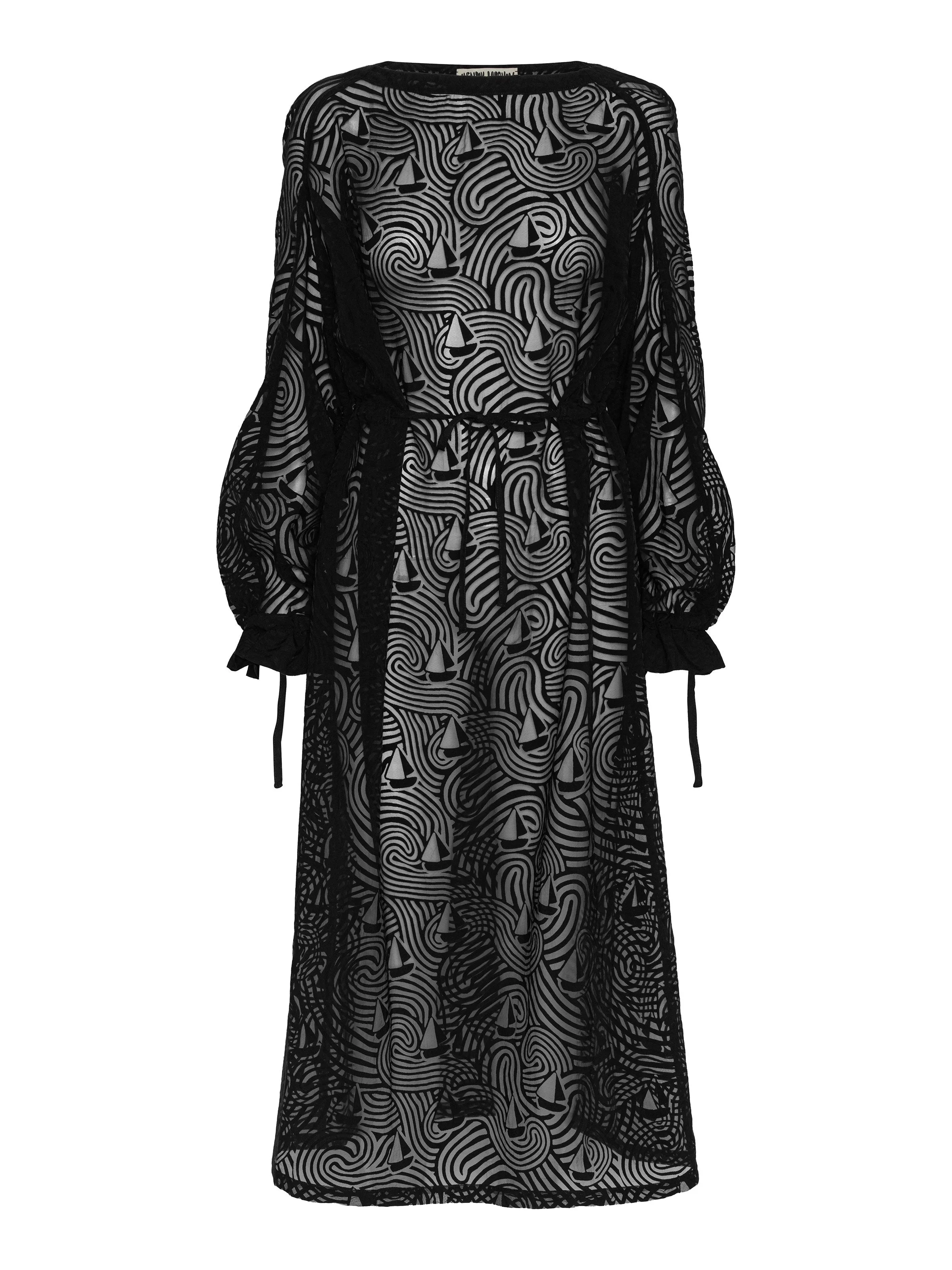 LONG DELIVERY DRESS - DARK STORMY SEA - 1