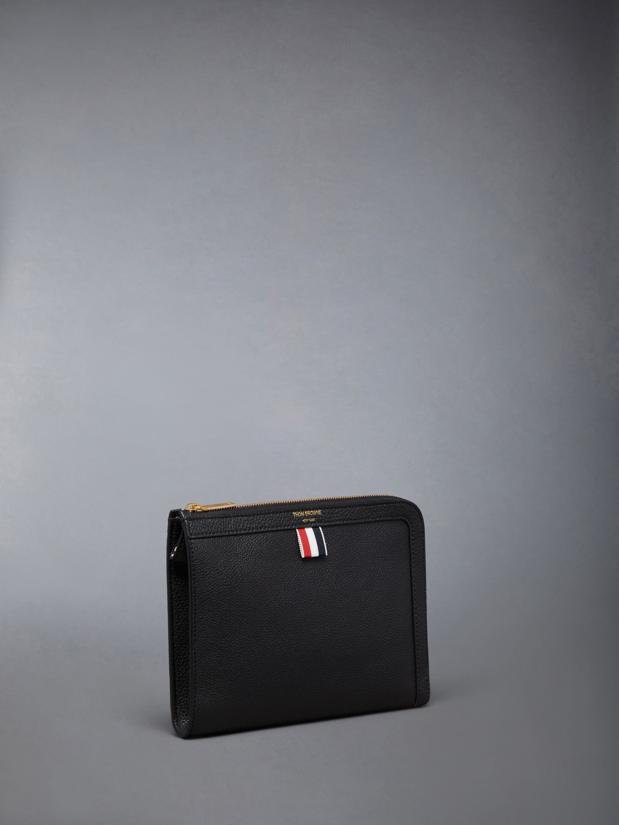 mini pebbled leather Gusset Folio - 2