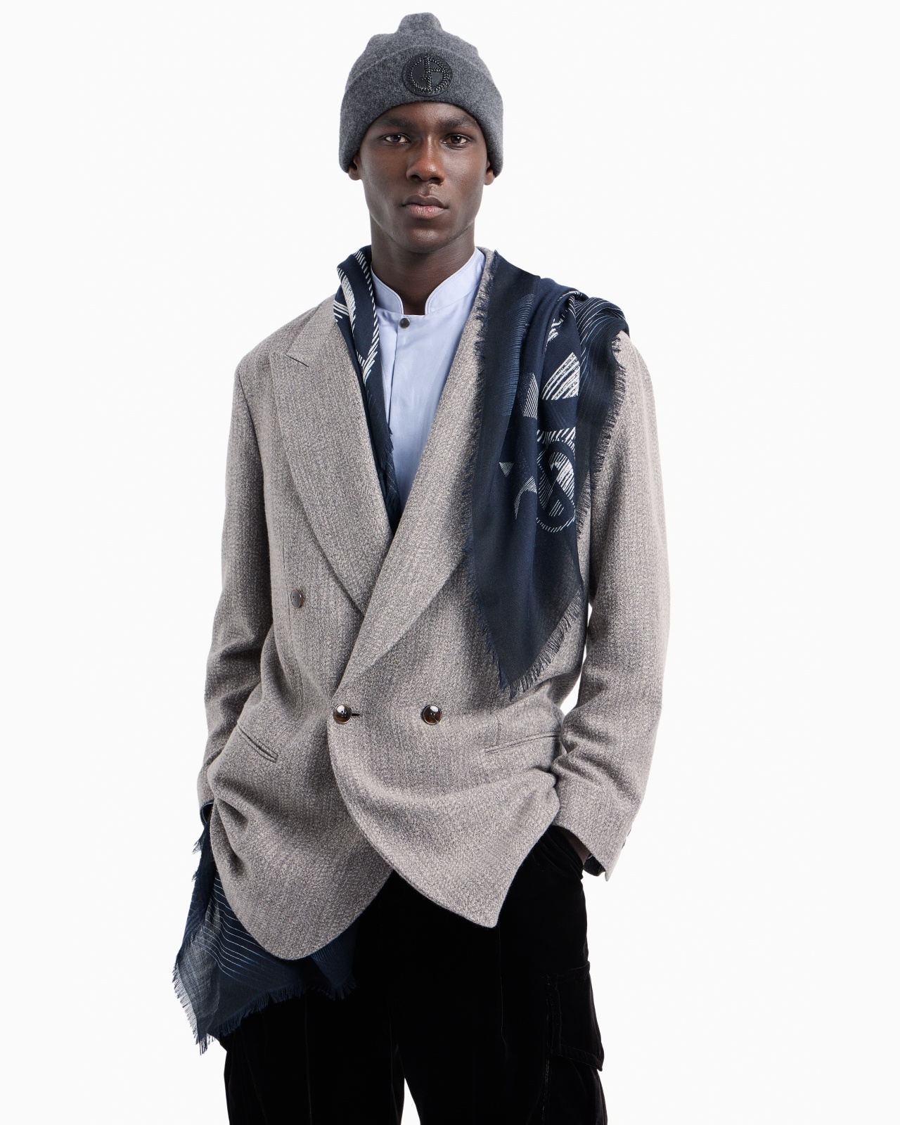 JACQUARD WOOL FOULARD - 3