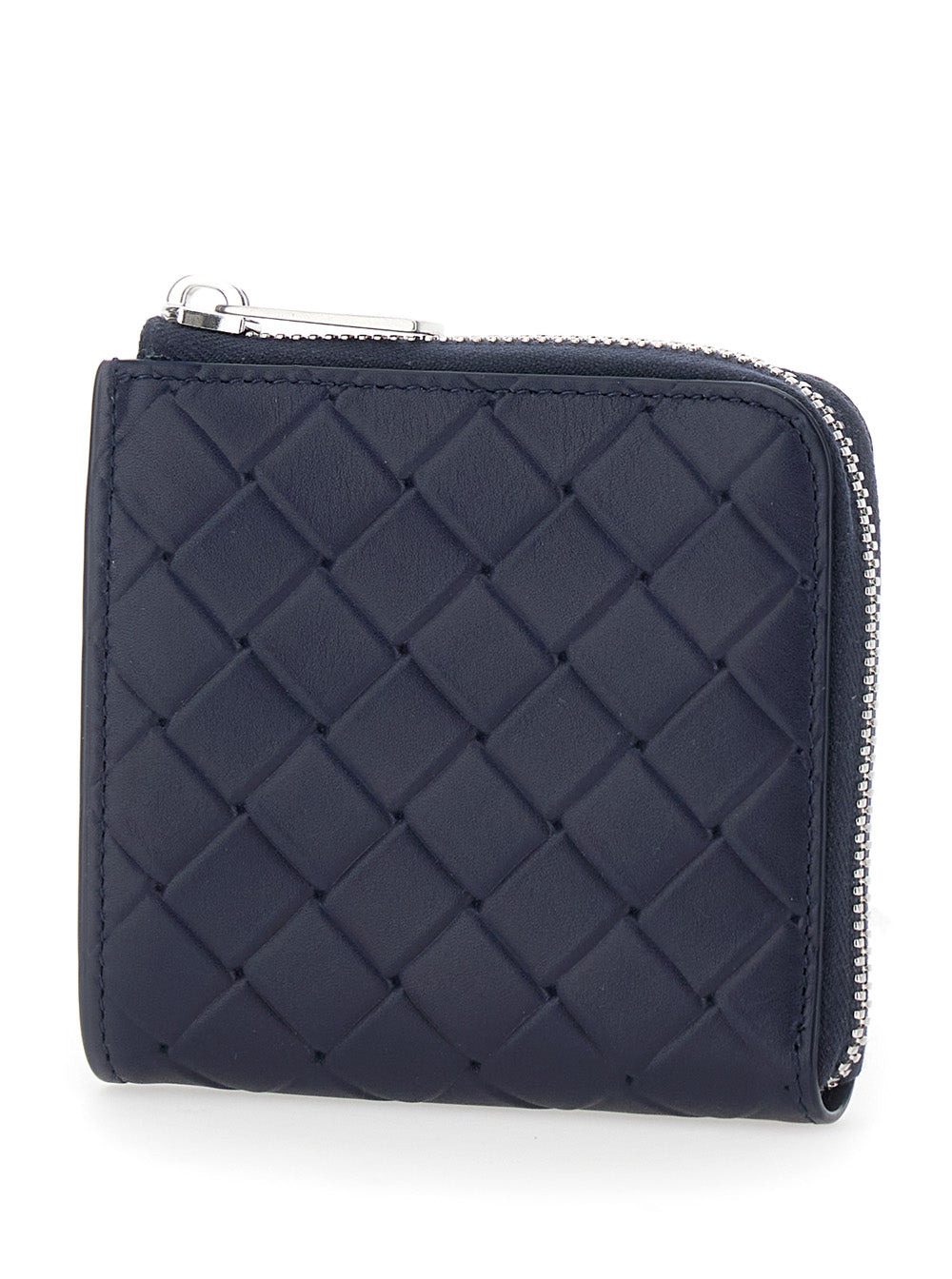 Bottega Veneta Men Blue Wallet With All-Over Intreccio Motif In Leather Man - 2