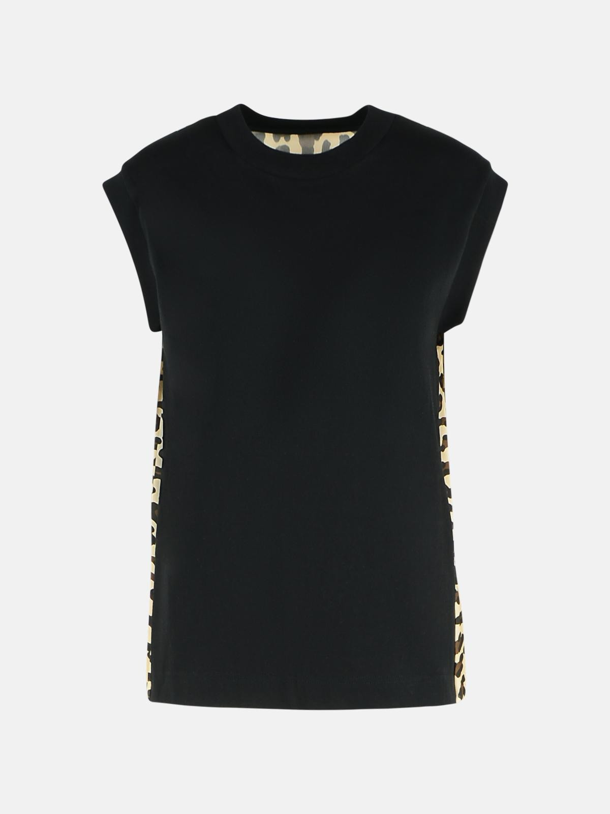 BLACK COTTON TANK TOP - 1