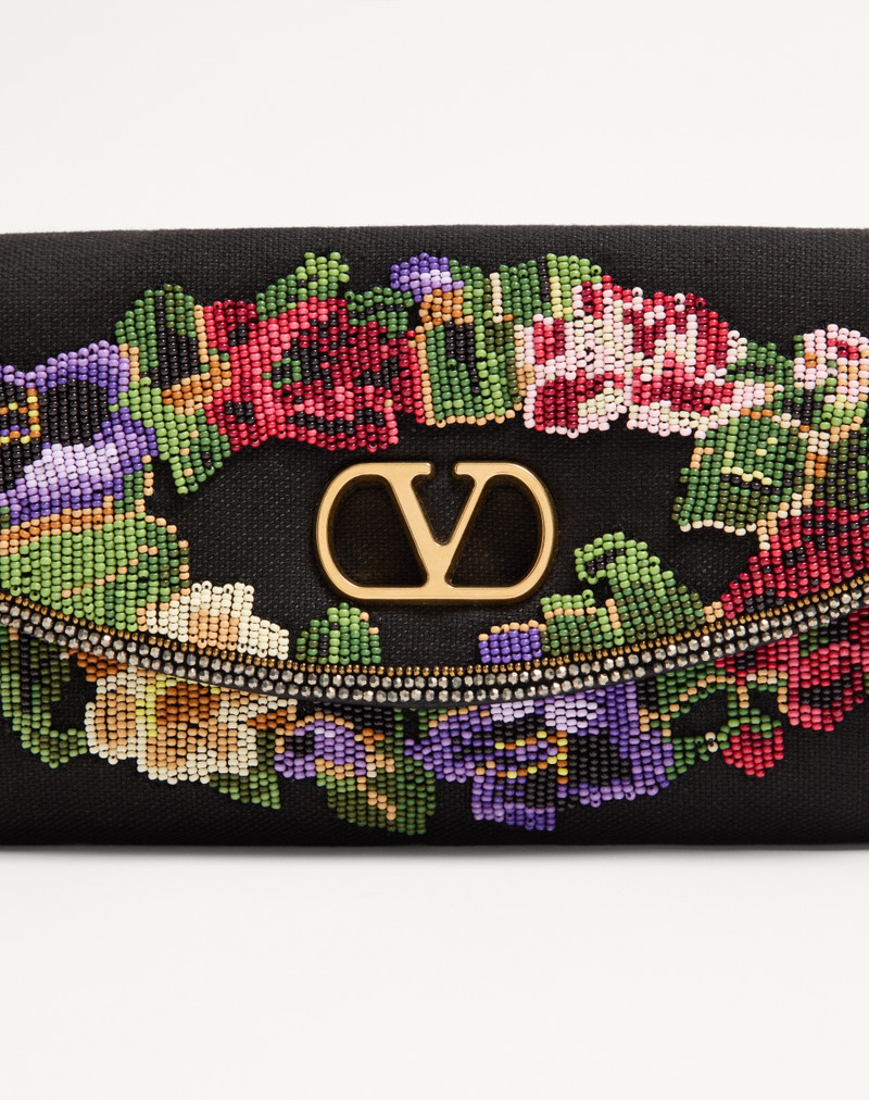 Valentino VALENTINO GARAVANI DEVAIN SMALL EMBROIDERED SHOULDER BAG outlook