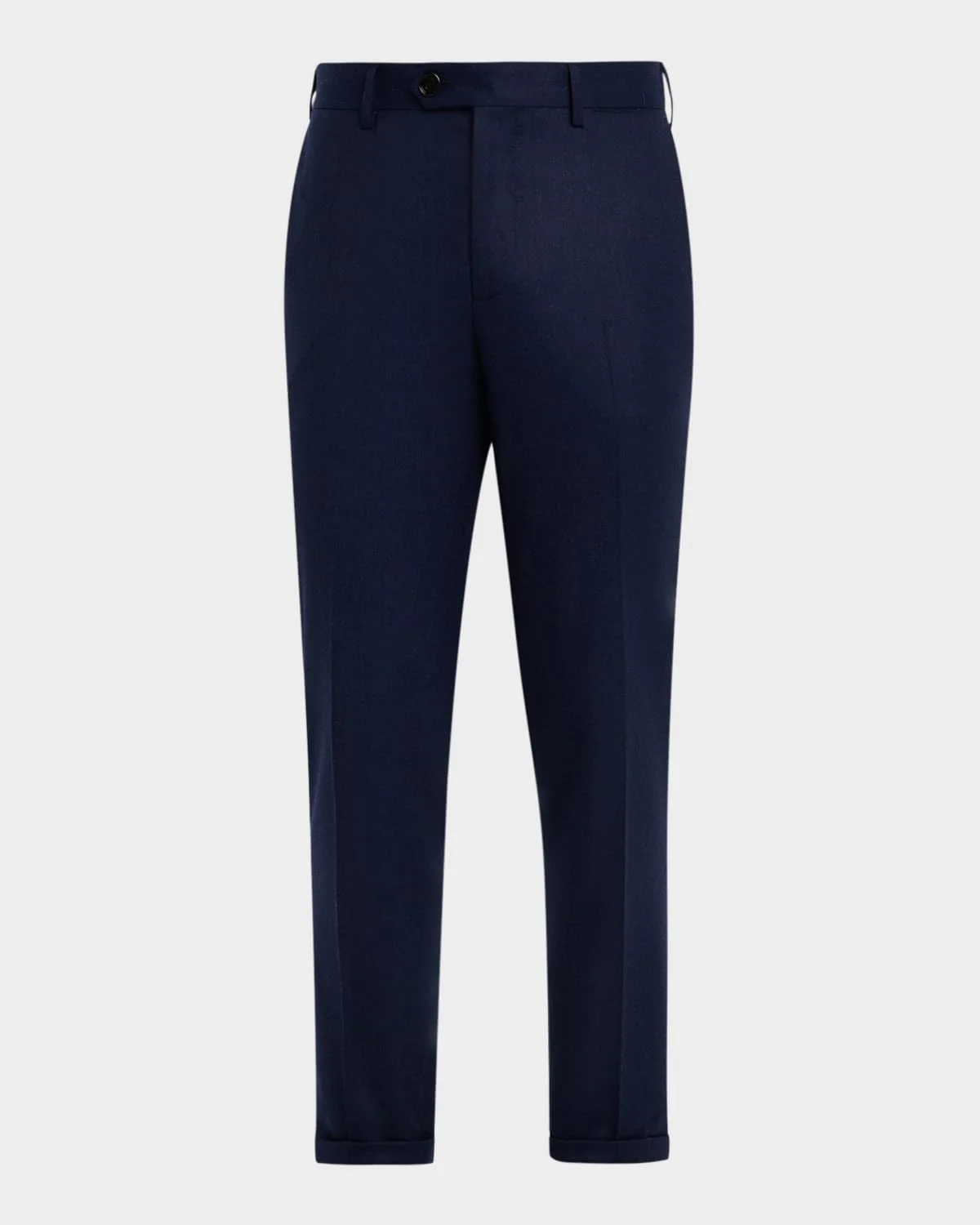 Men's Wool Flannel Flat-Front Pants - 1