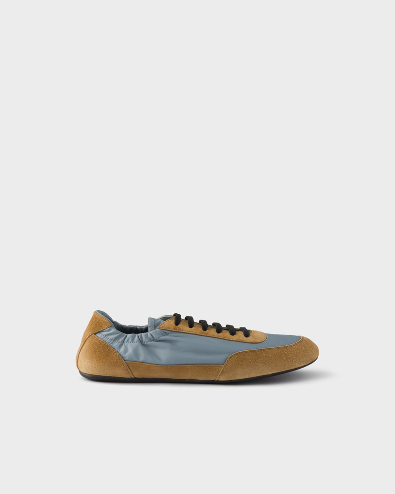Prada Collapse Re-Nylon and suede sneakers outlook