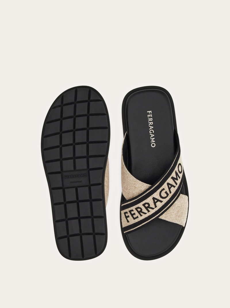 Sandal with crossover straps 5