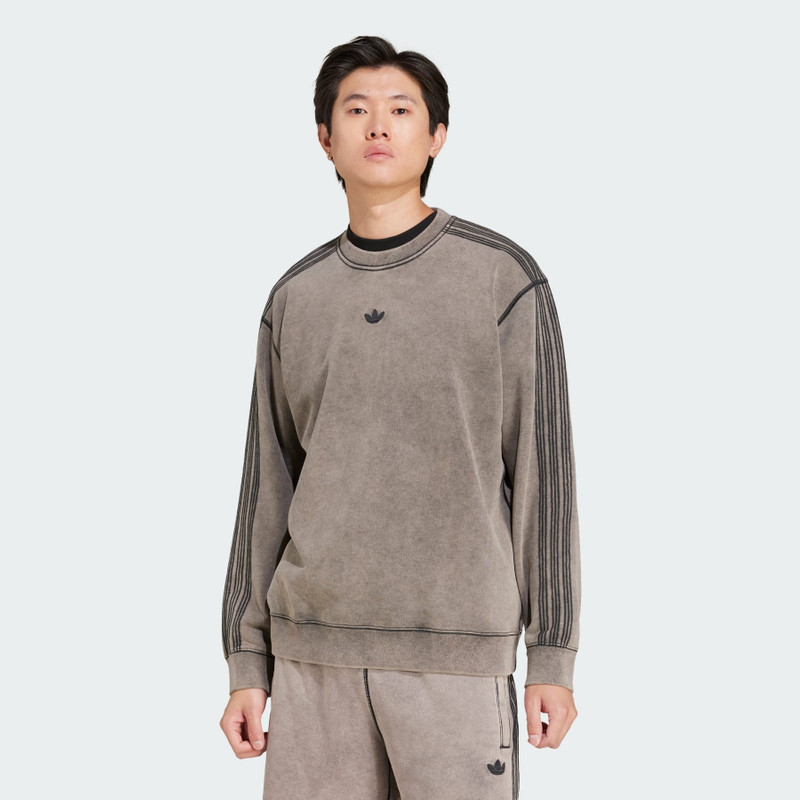 adidas Premium Essentials Retro Washed Crew Sweatshirt outlook