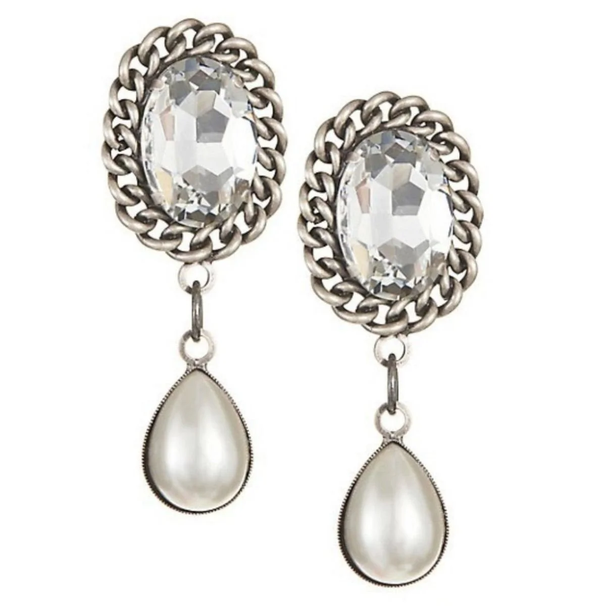 Pearl Drop Clip-On Earrings - 1