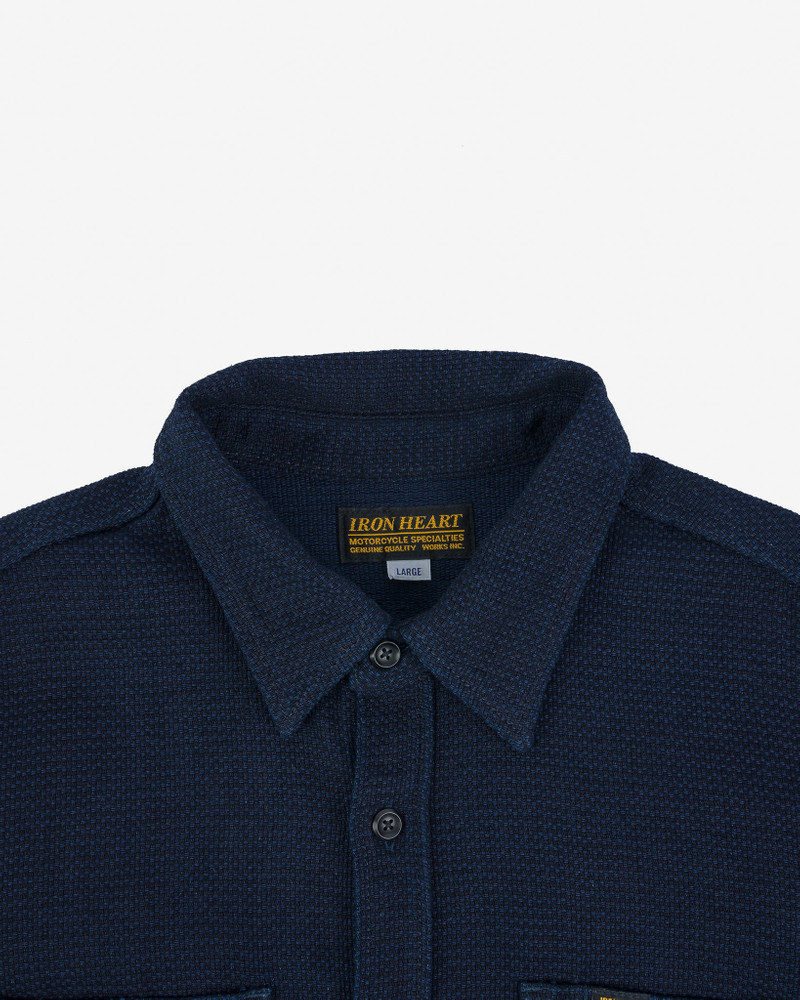 IHSH-380-IND 12OZ DOBBY CLOTH WORK SHIRT - INDIGO 7