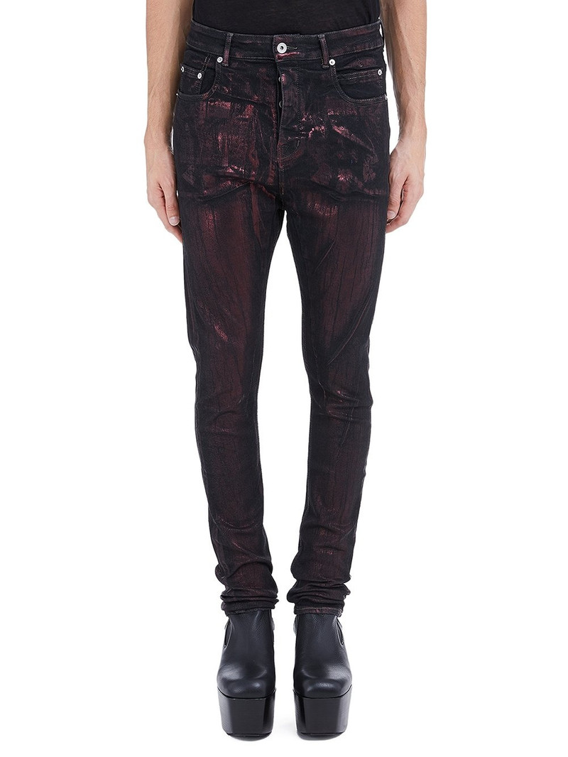 metallic print jeans 1
