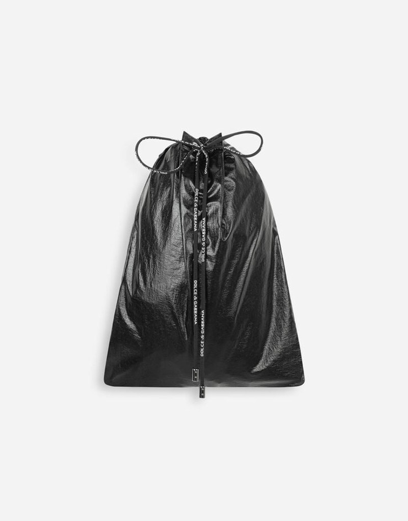 Dolce & Gabbana Laminated mid-length swim trunks with D&G patch outlook