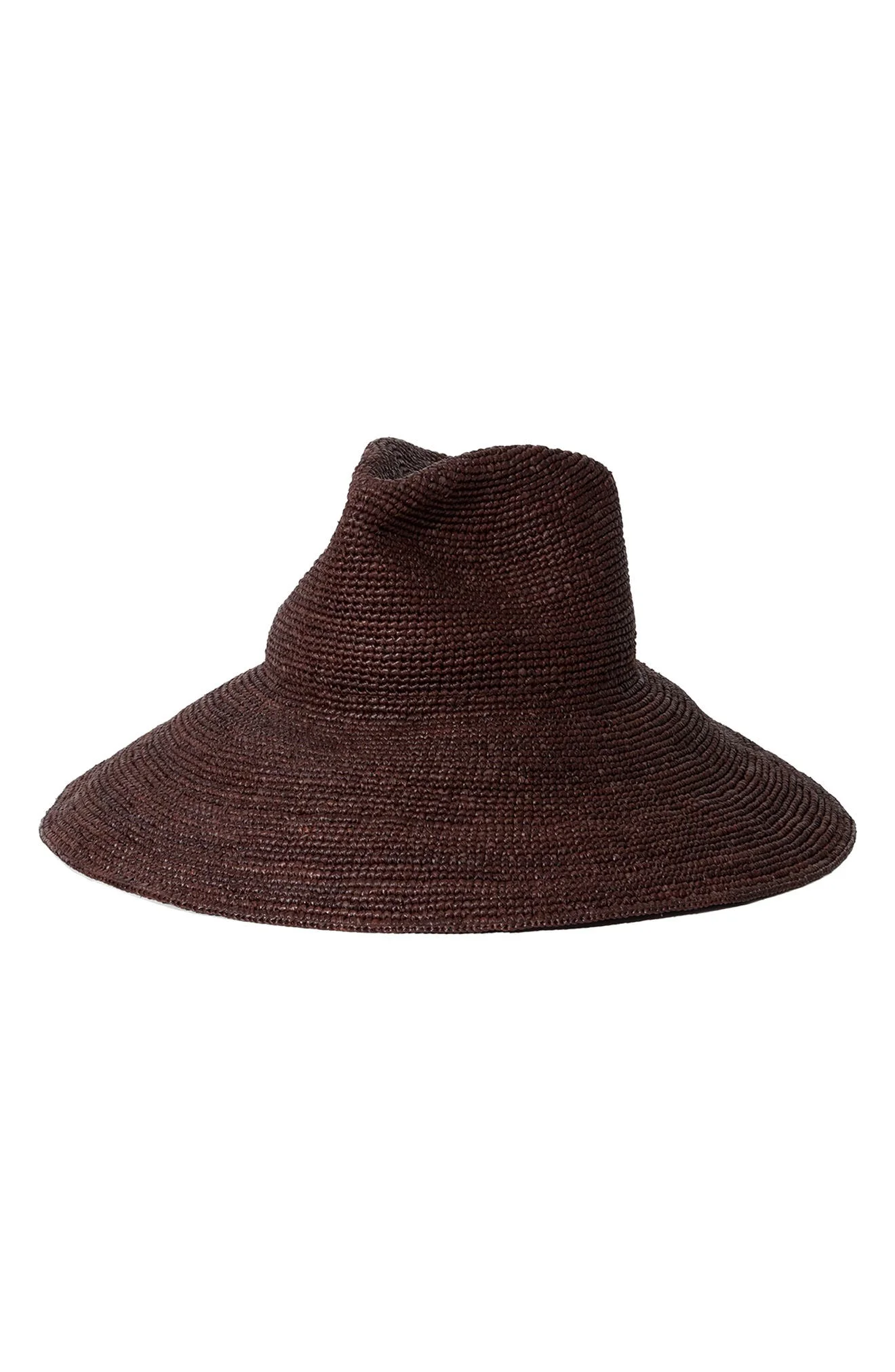 Janessa Leoné Waverly Wide Brim Packable Straw Hat in Chocolate at Nordstrom - 1