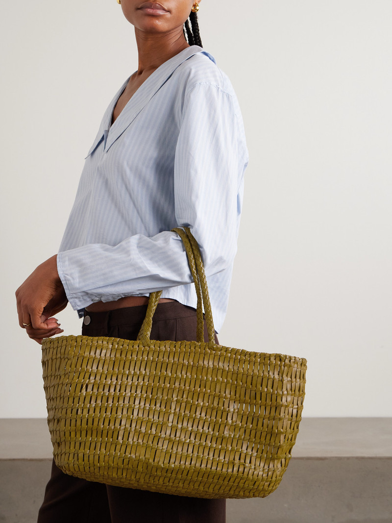 DRAGON DIFFUSION Terrafino Woven Leather Tote outlook