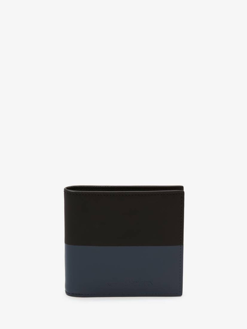 Bi-colour Card Holder in Black/navy 1