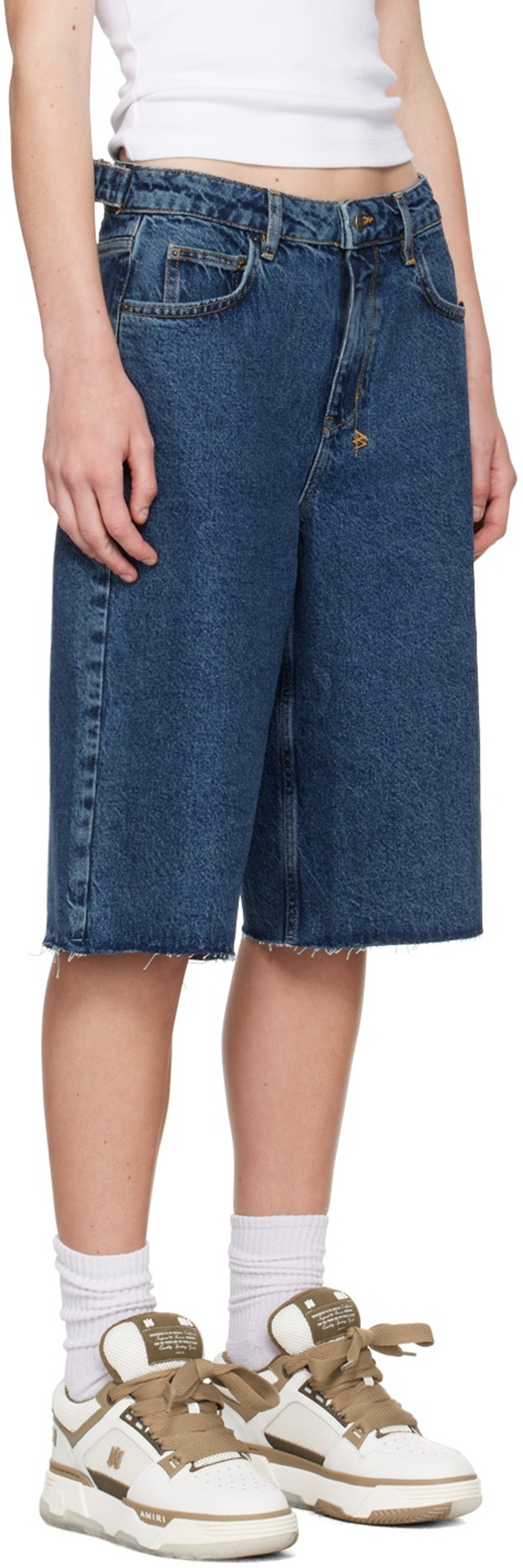 Ksubi Blue Low Rider Cargo Denim Shorts outlook
