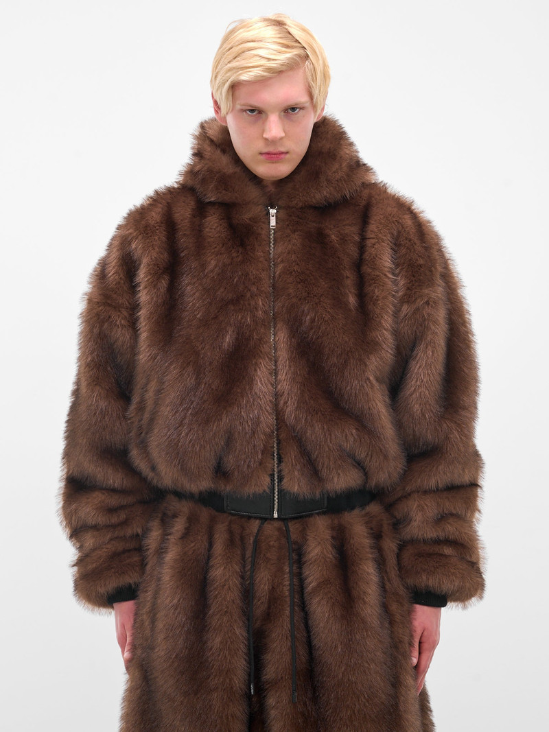 Brown Fur Yeti Outlaw Hoodie 1