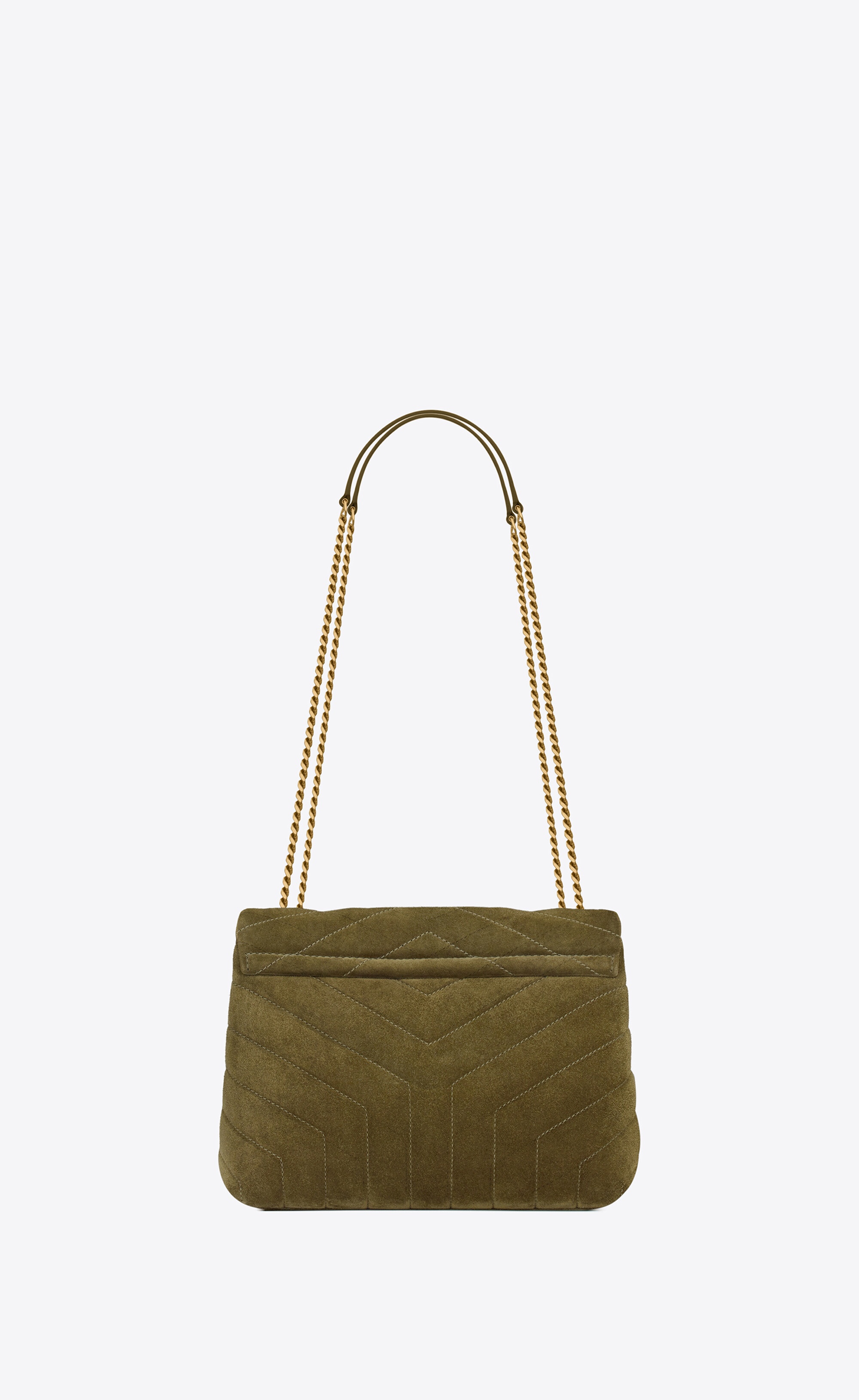 Saint Laurent Loulou Small Monogram Ysl Suede V-Flap Shoulder Bag