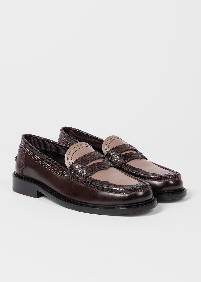 Paul Smith Women's Brown 'Toluca' Loafers outlook