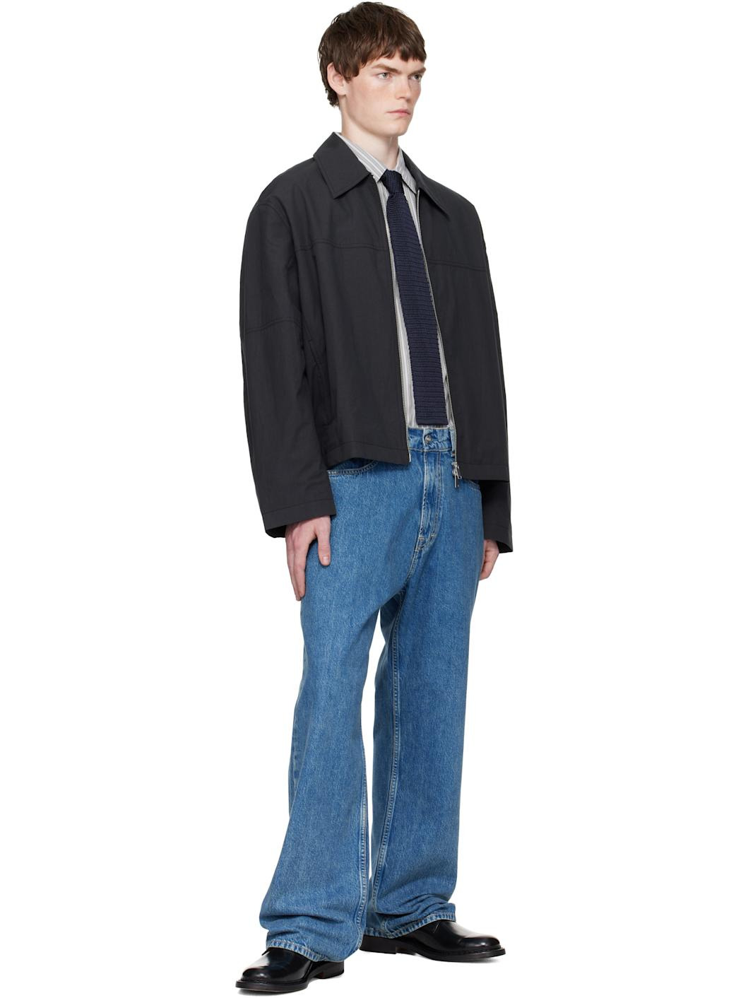 Navy BECKHAM Edition Knit Tie - 3