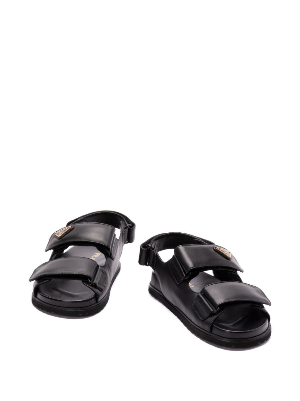 Prada Women Touch-Strap Leather Sandals - 2
