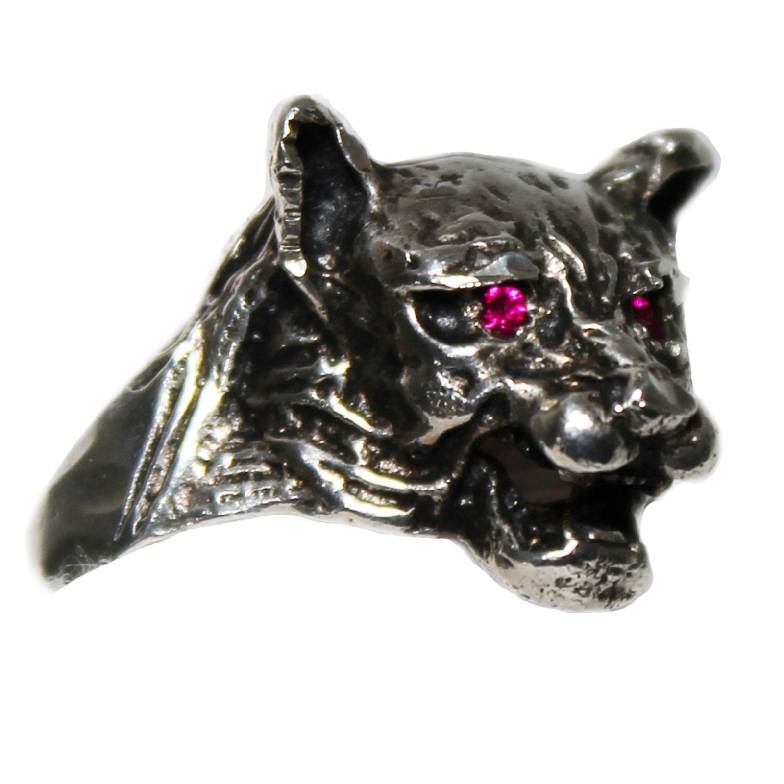 925 Silver - Feline Ruby Ring - 3