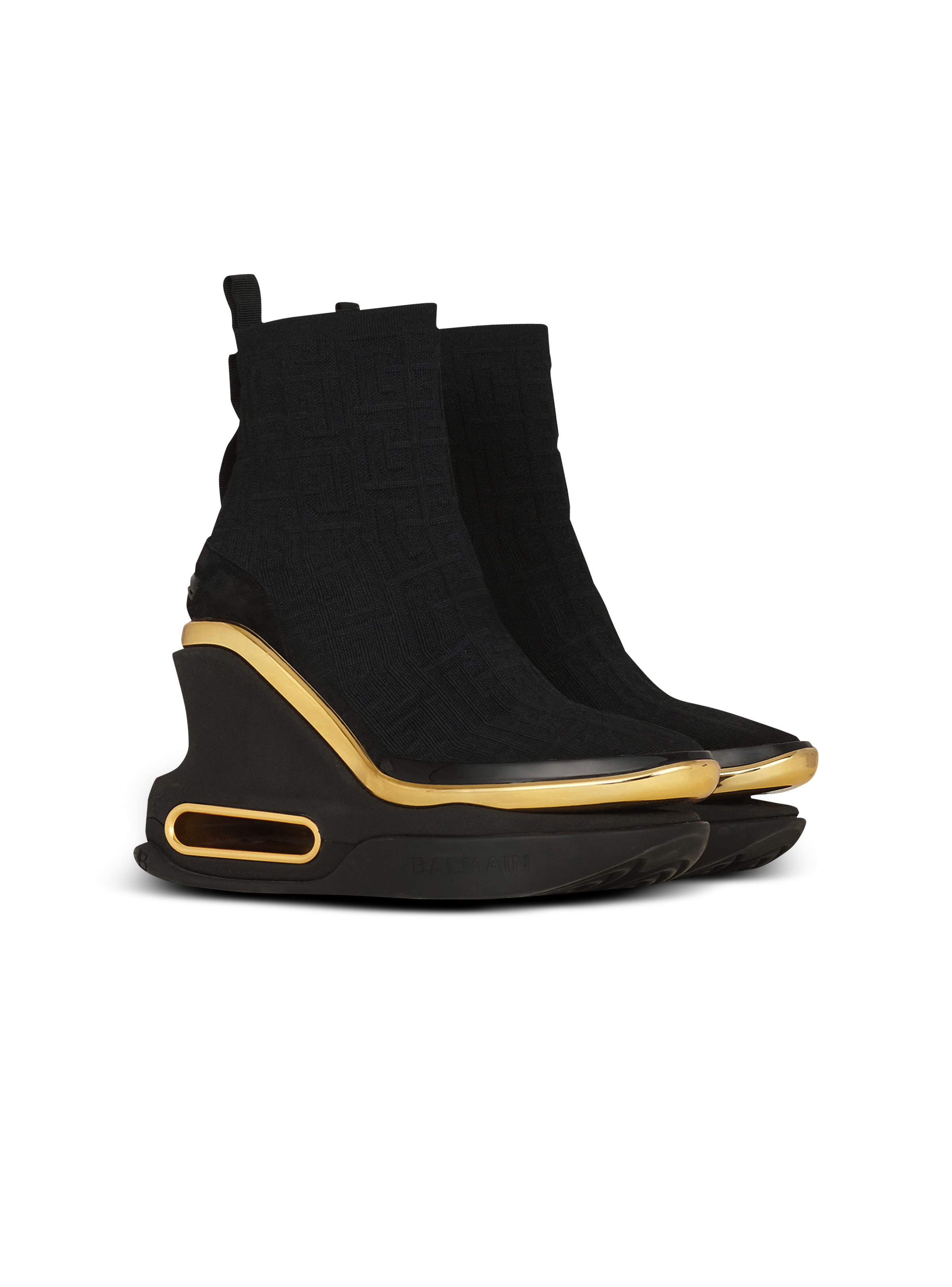 B-Bold mesh wedge trainers with Balmain monogram - 2