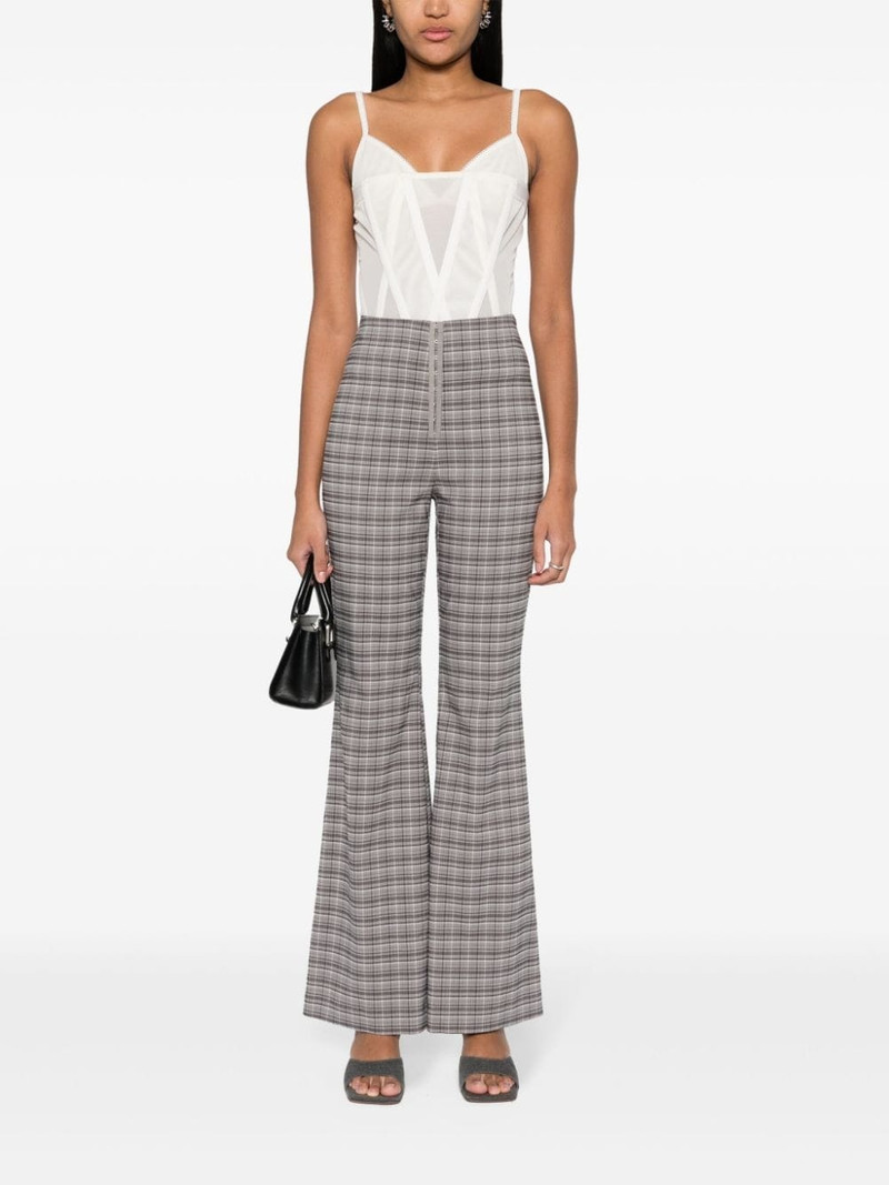ROTATE checked flared trousers outlook