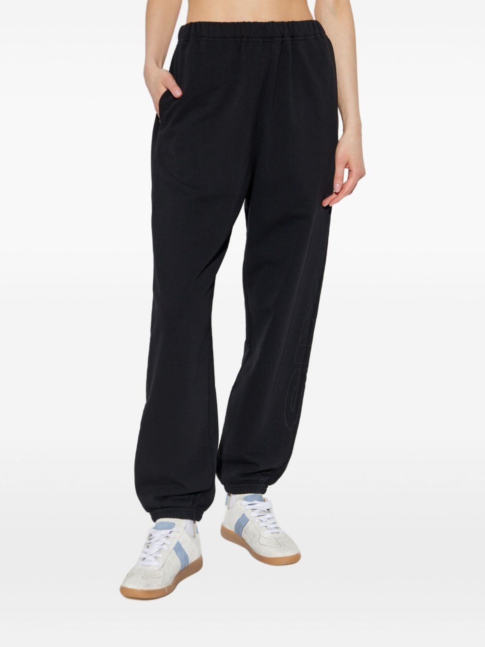 elasticated drawstring track pants - 3