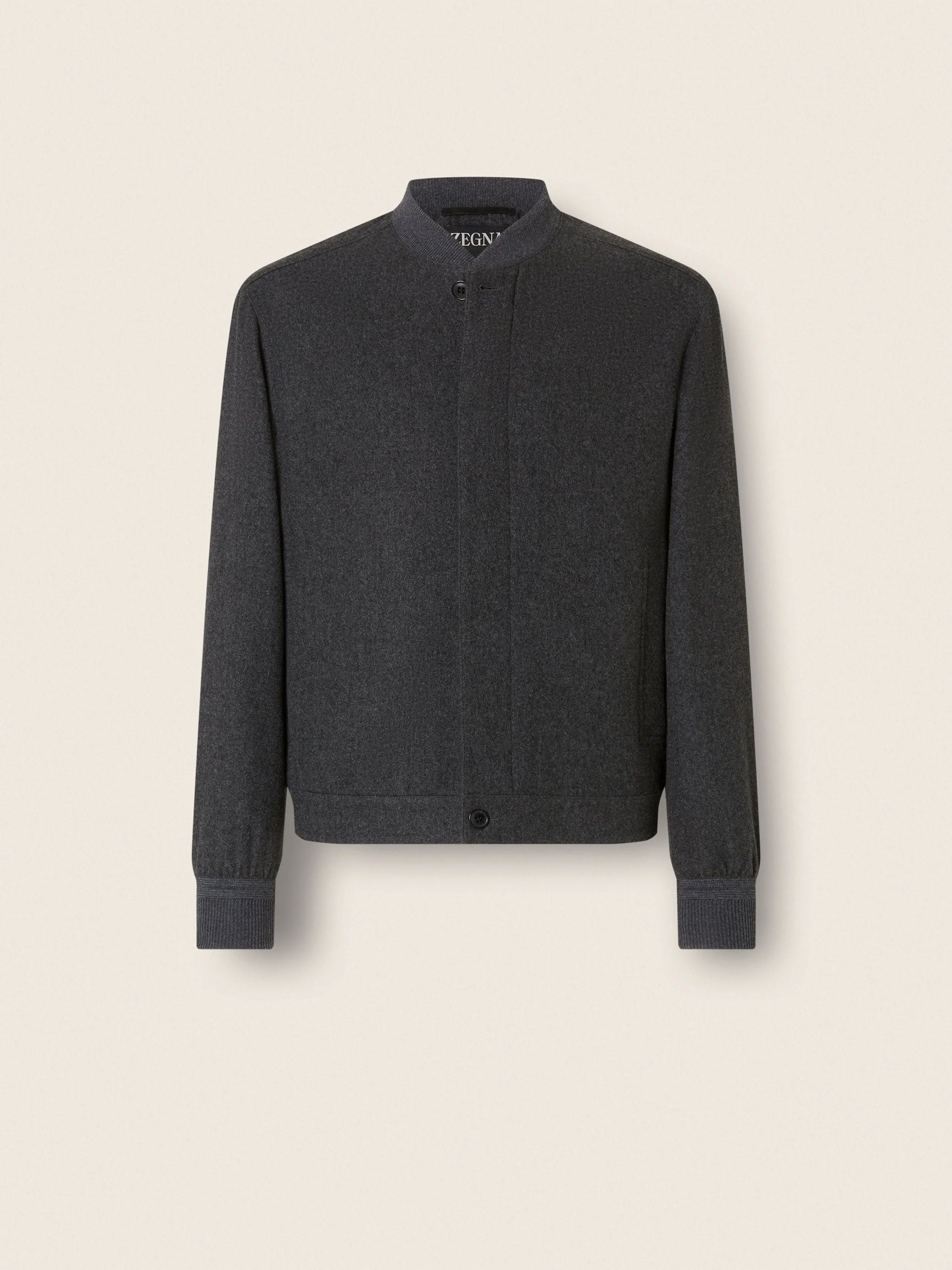 DARK GREY MULTIMÉLANGE OASI CASHMERE ELEMENTS BOMBER - 1