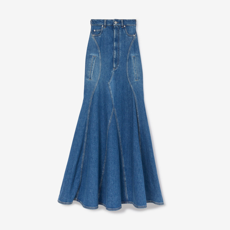 Denim Floor-length Skirt 1