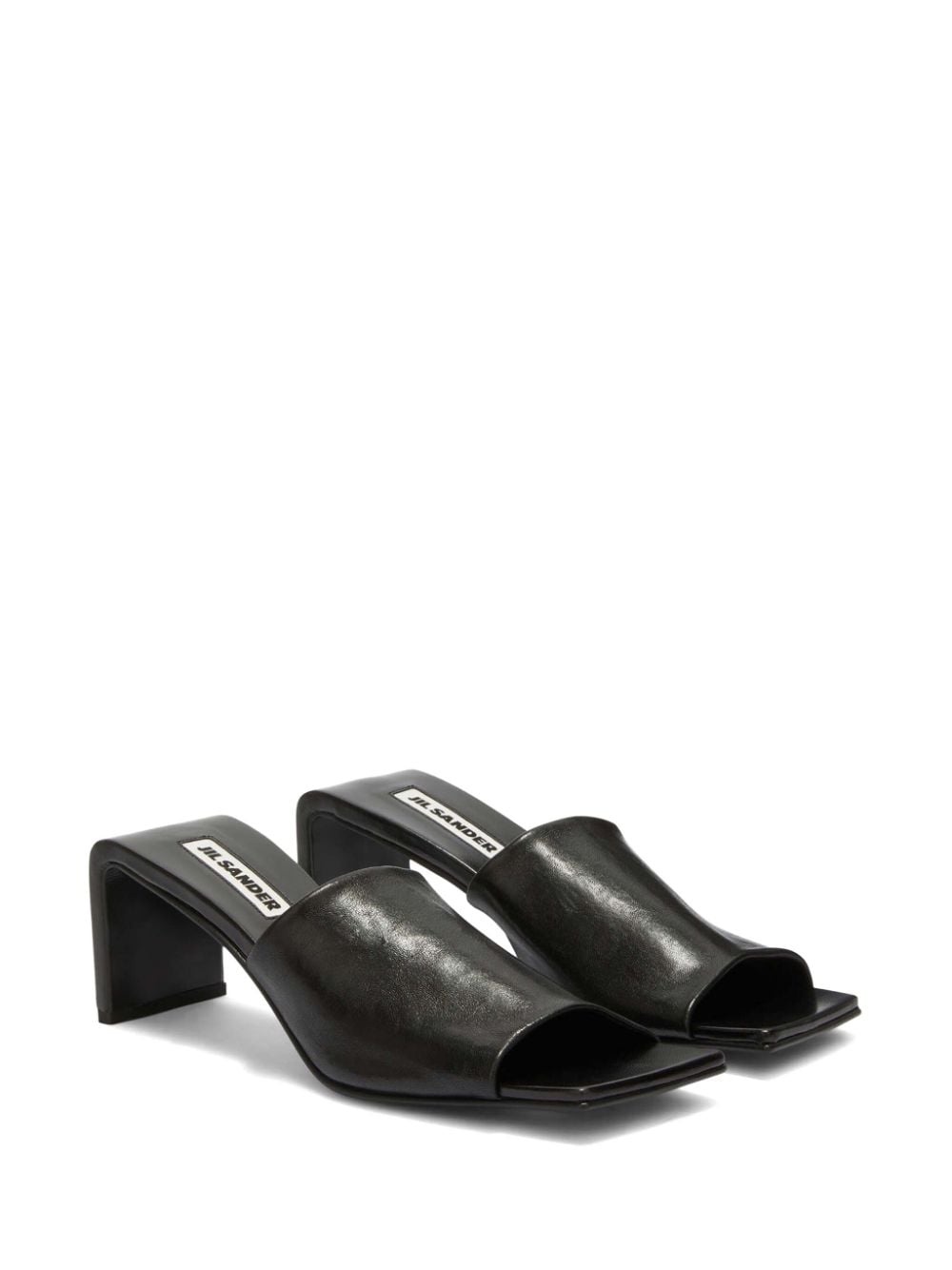 square open-toe leather sandals - 2