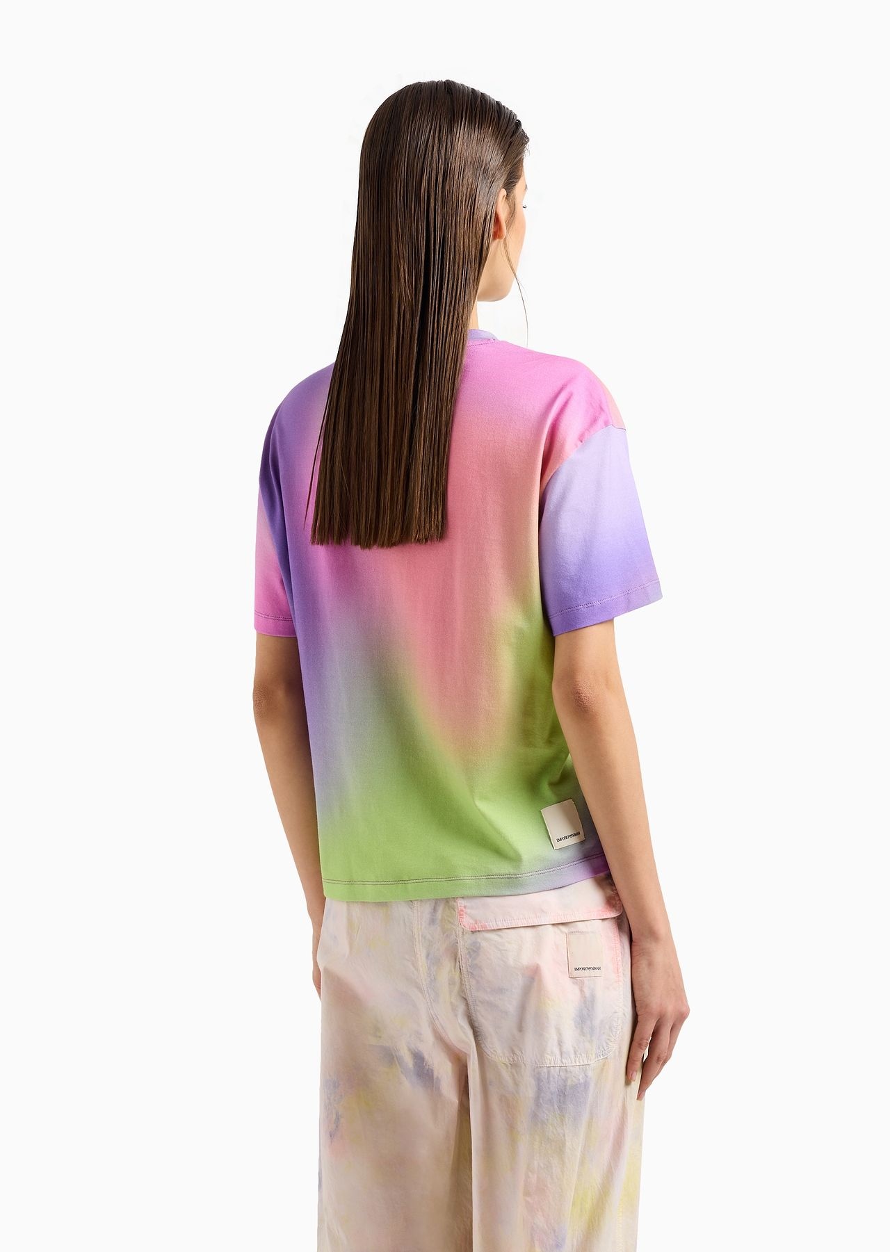 Emporio Armani Sustainability Values Capsule Collection organic jersey T-shirt with camouflage print - 3