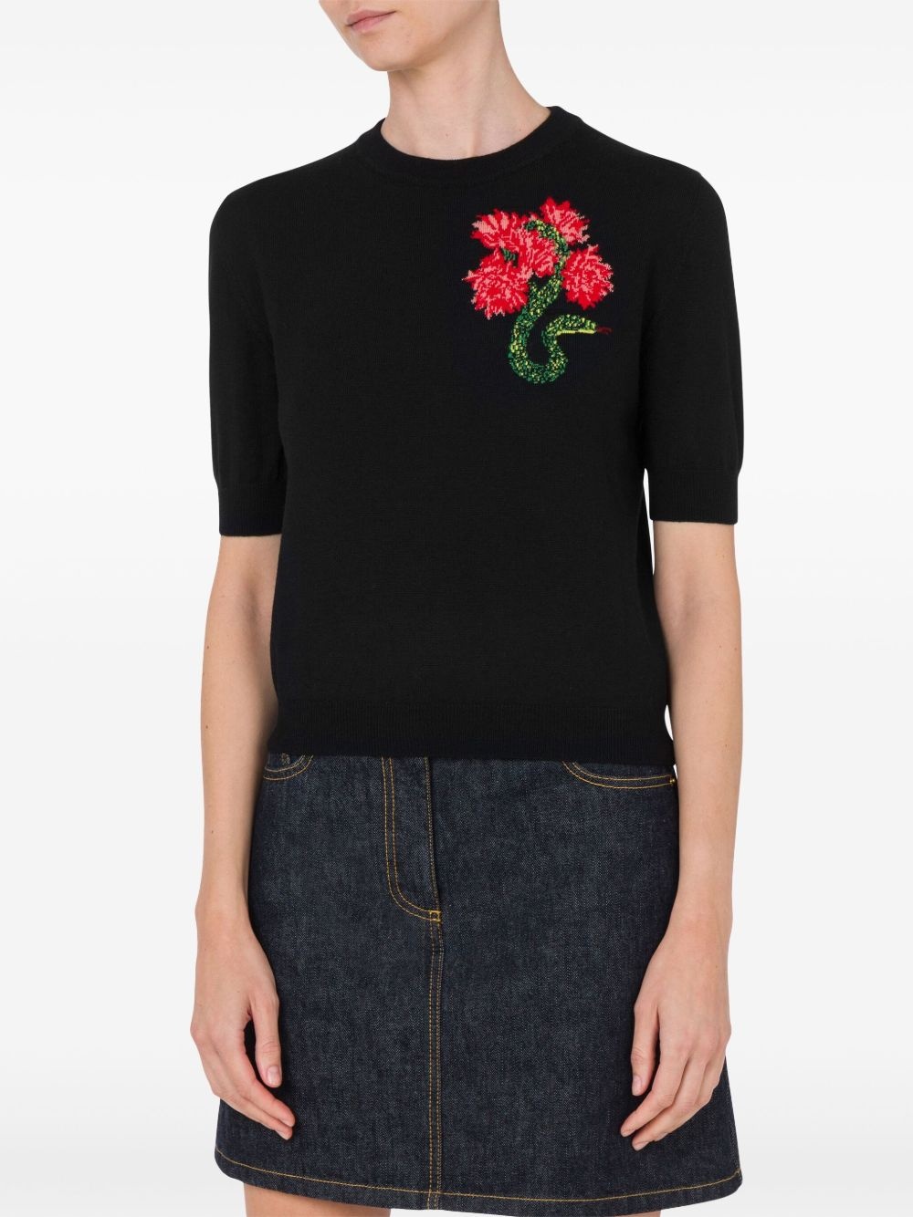 virgin wool knitted top - 2