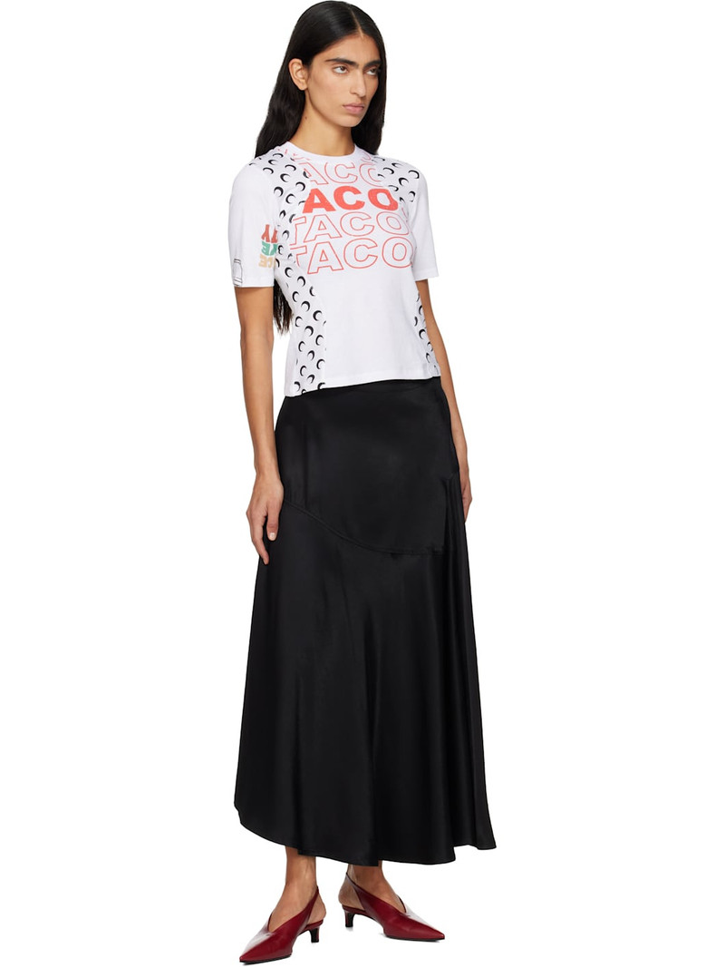 Marine Serre White Regenerated Graphic Jersey Baby Fit T-shirt outlook