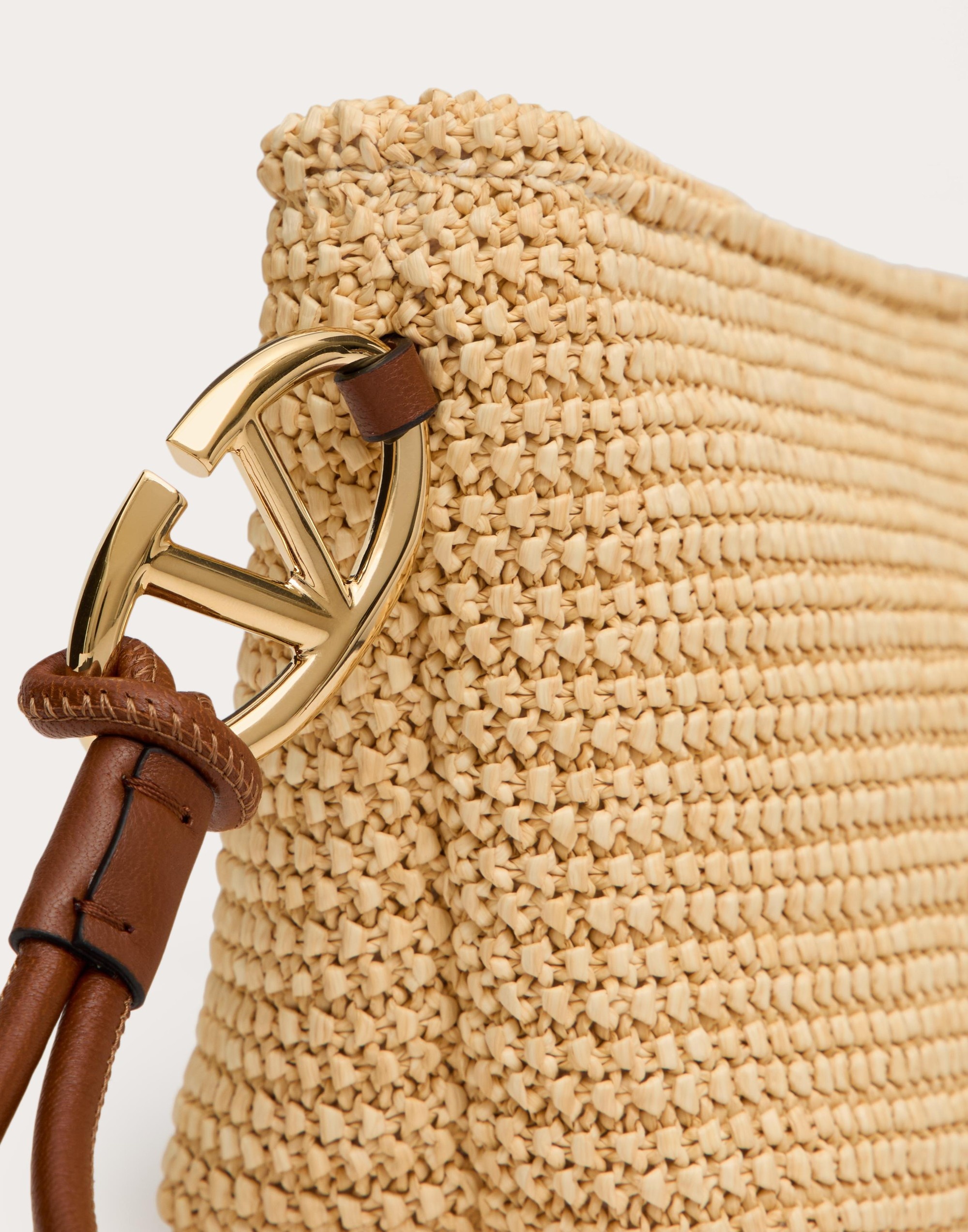 VALENTINO GARAVANI ESCAPE CLUTCH BAG IN RAFFIA - 7