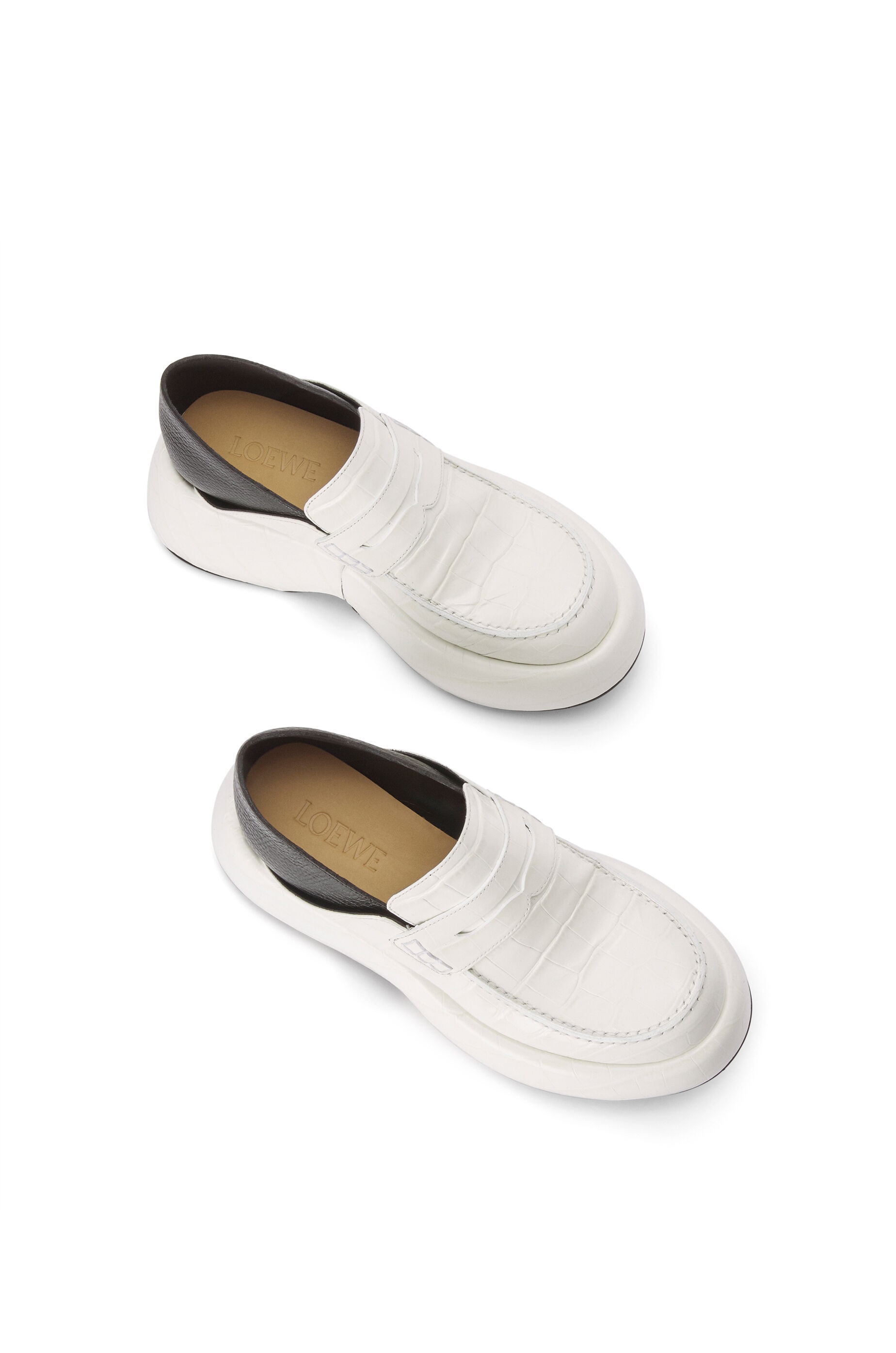 Wedge slip on loafer in calfskin - 3