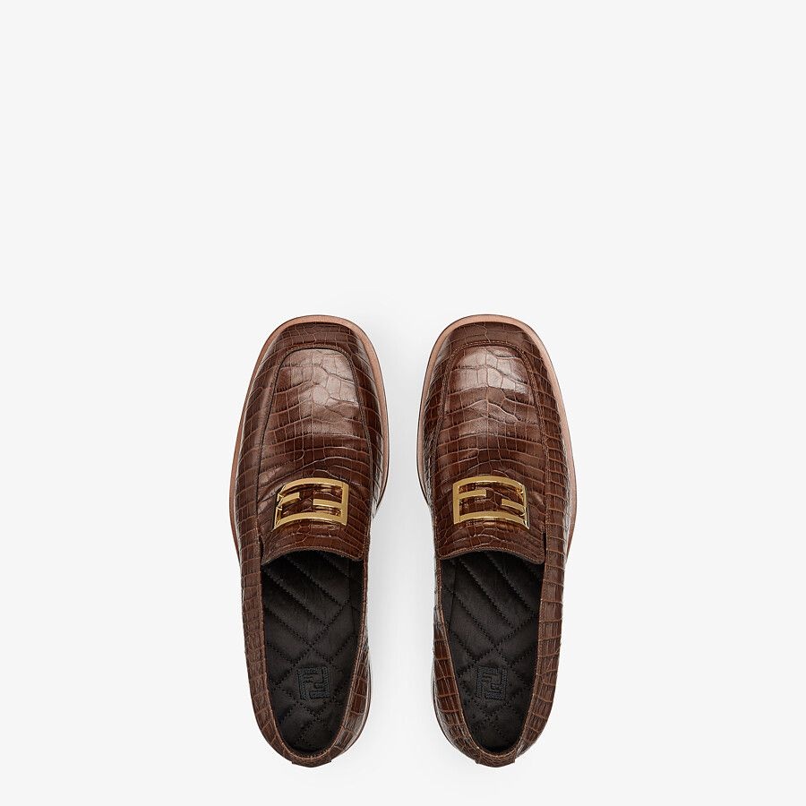 Brown leather loafers - 4