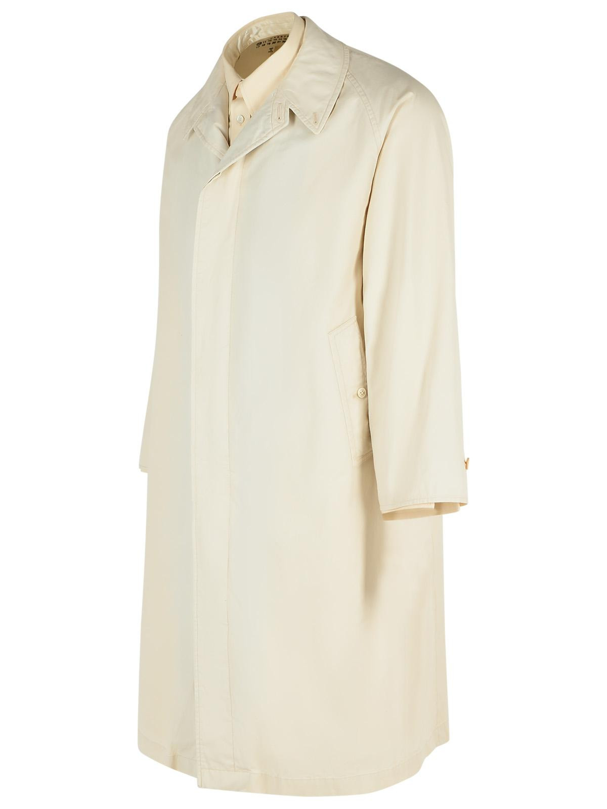 Maison Margiela Ivory Cotton Trench Coat Men - 2