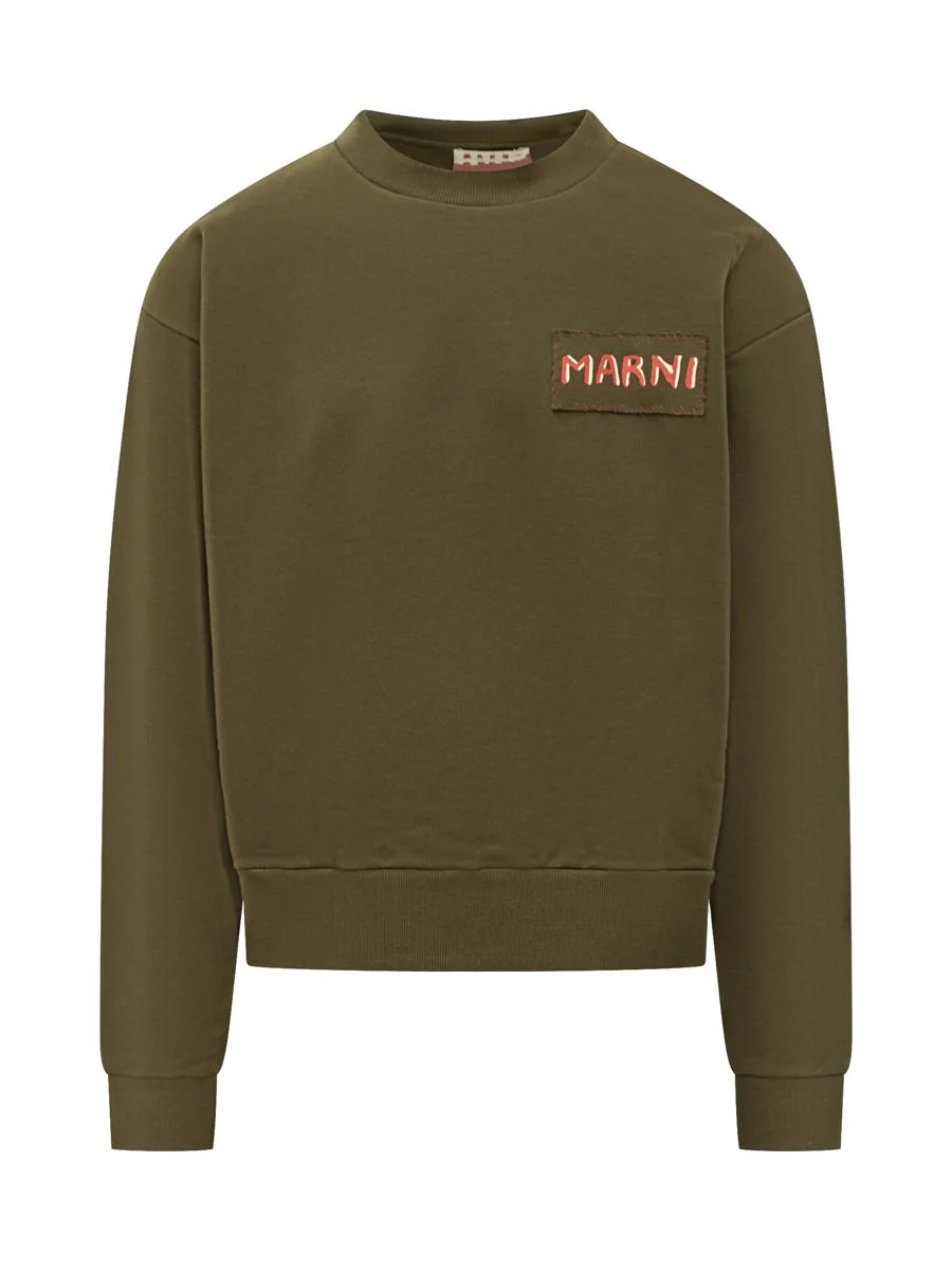 Marni Sweatshirt With Embroidered Logo Patch Marni - 1