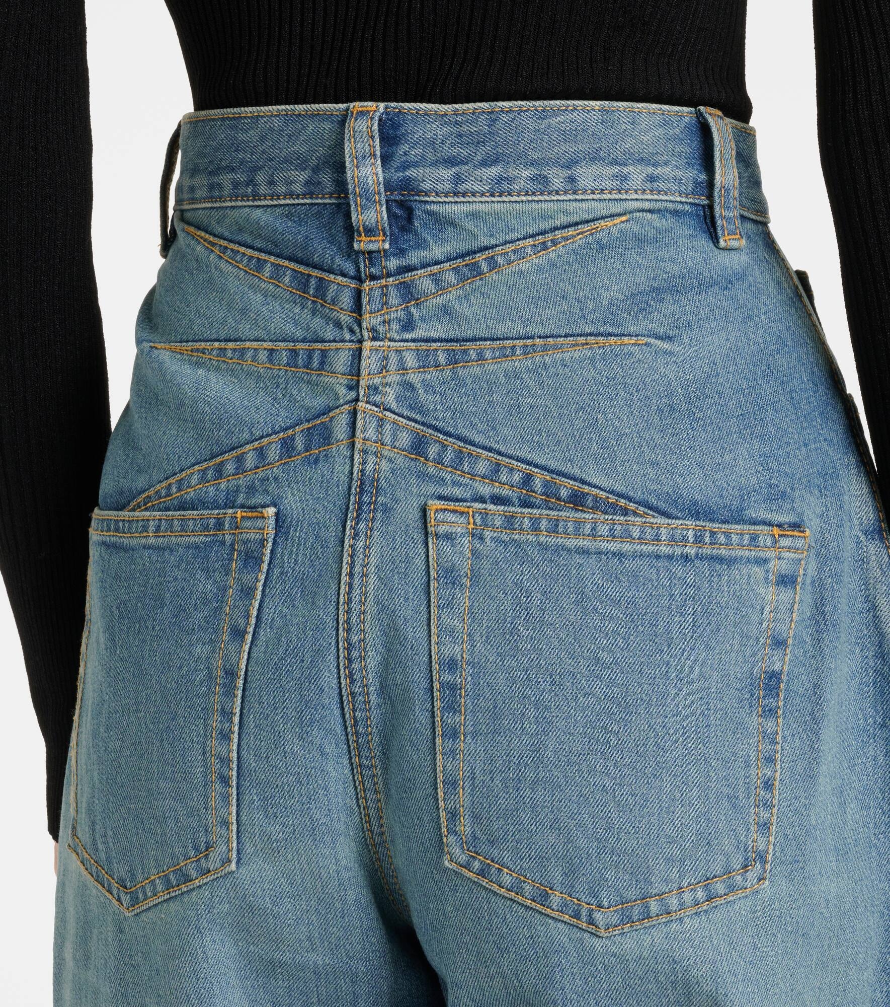 High-rise barrel-leg jeans - 6