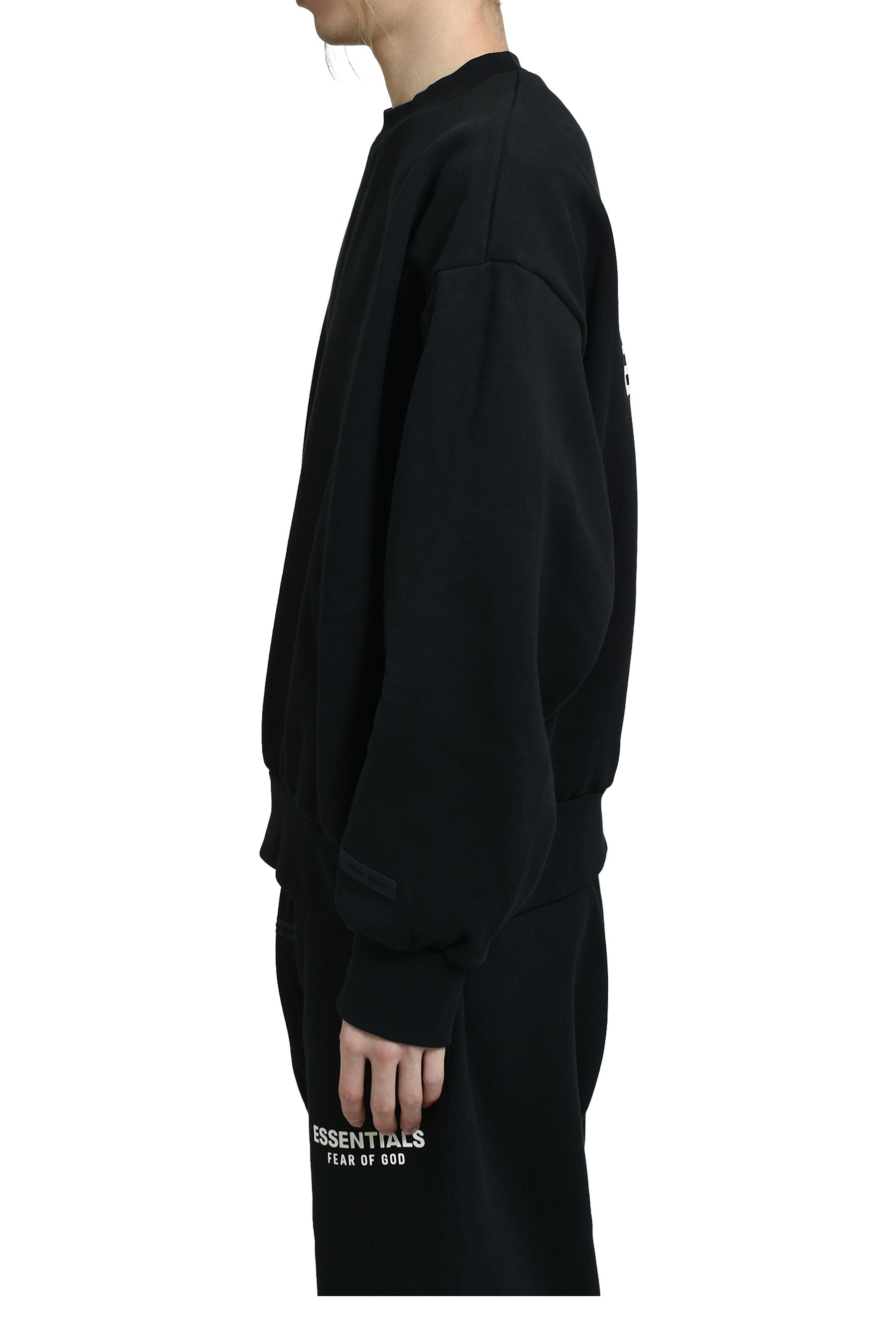 CLASSIC FIT FLEECE CREWNECK / JET BLK - 3